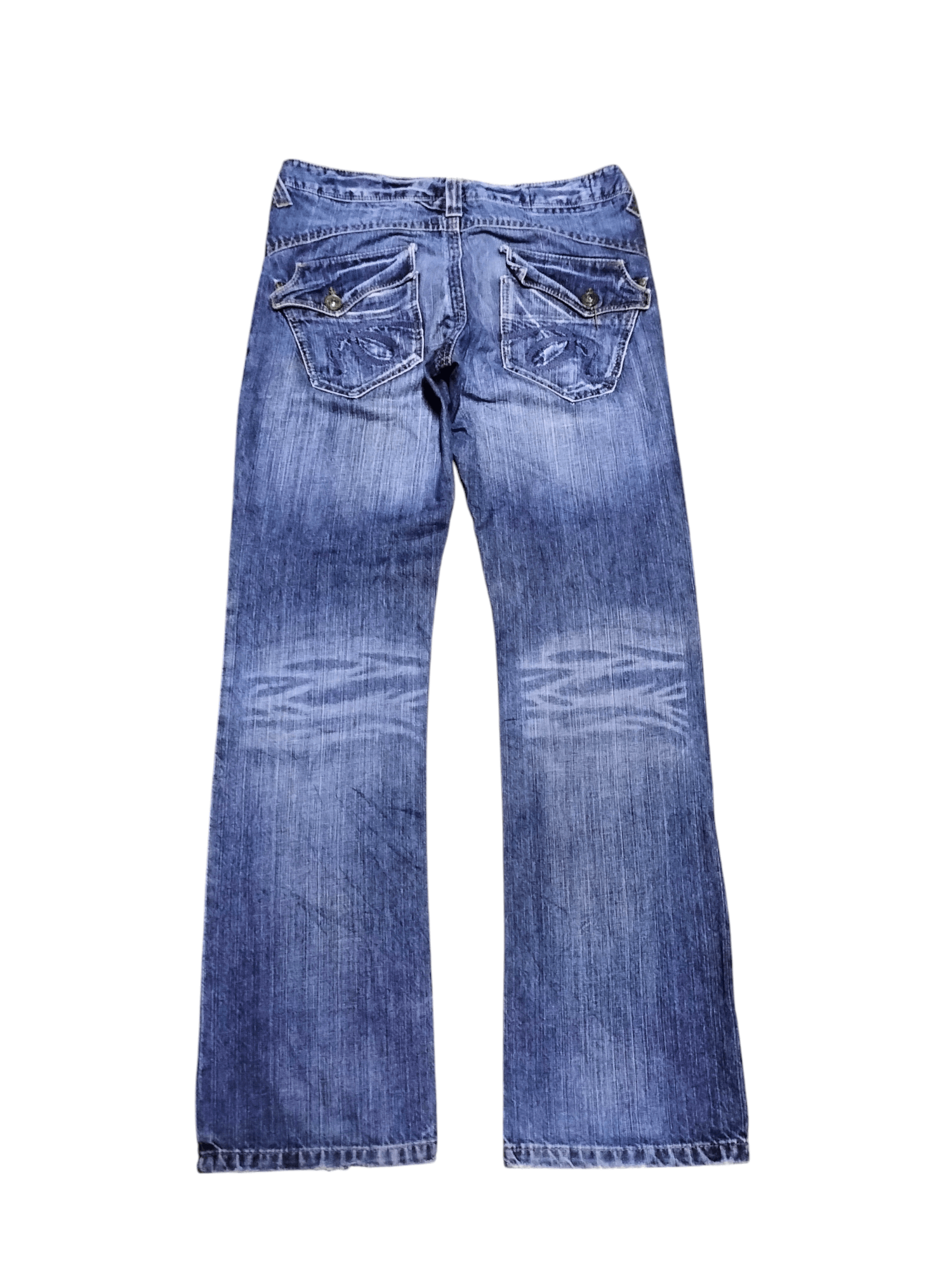 Japanese Brand RUSH HOUR side pocket straight jeans punk style i6w9 Size US 33 - 2 Thumbnail