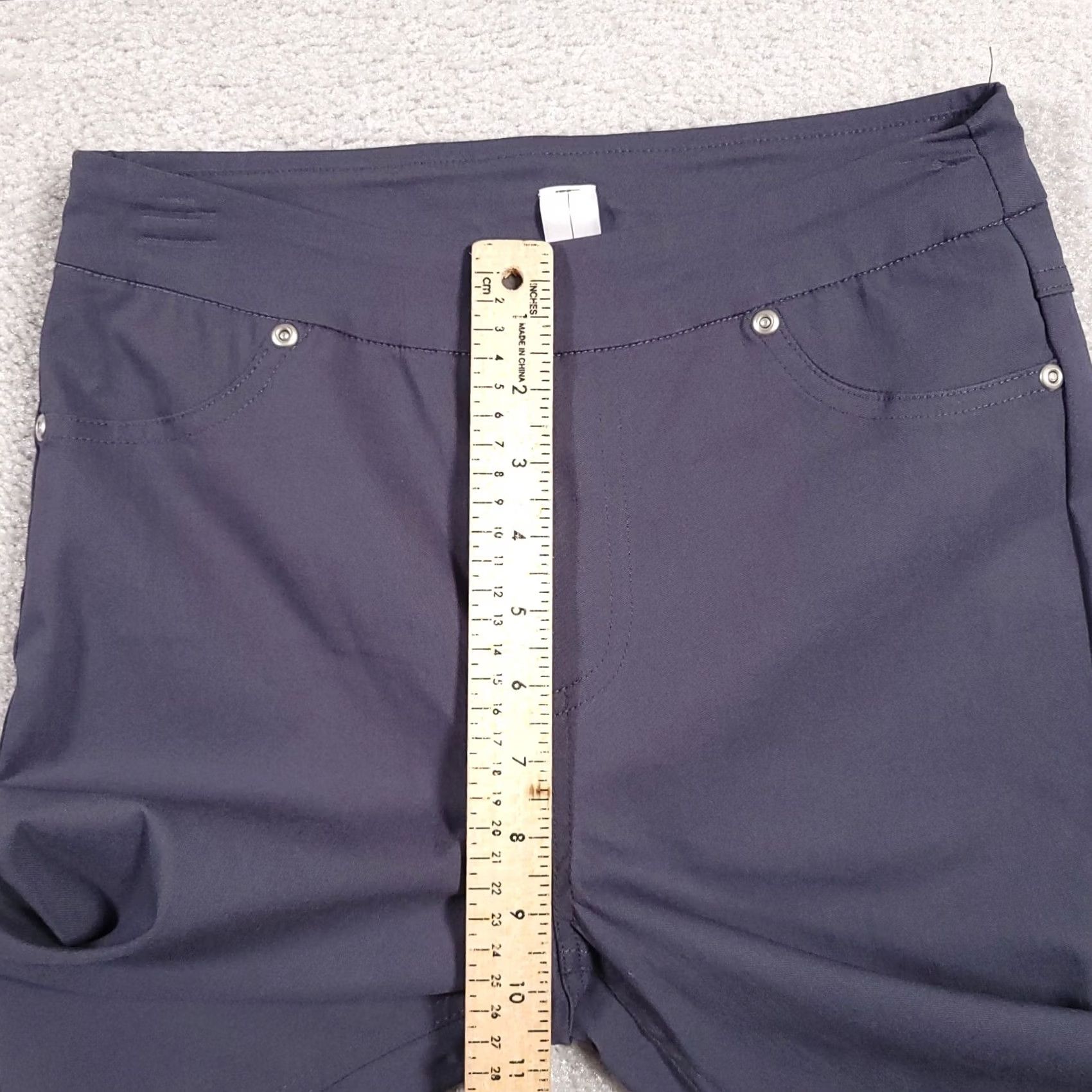 Vintage Marla Wynne Pants Womens 2 Gray Pull On Mid-Rise Skinny Pockets Legging USA Size 42" / US 20 - 6 Thumbnail