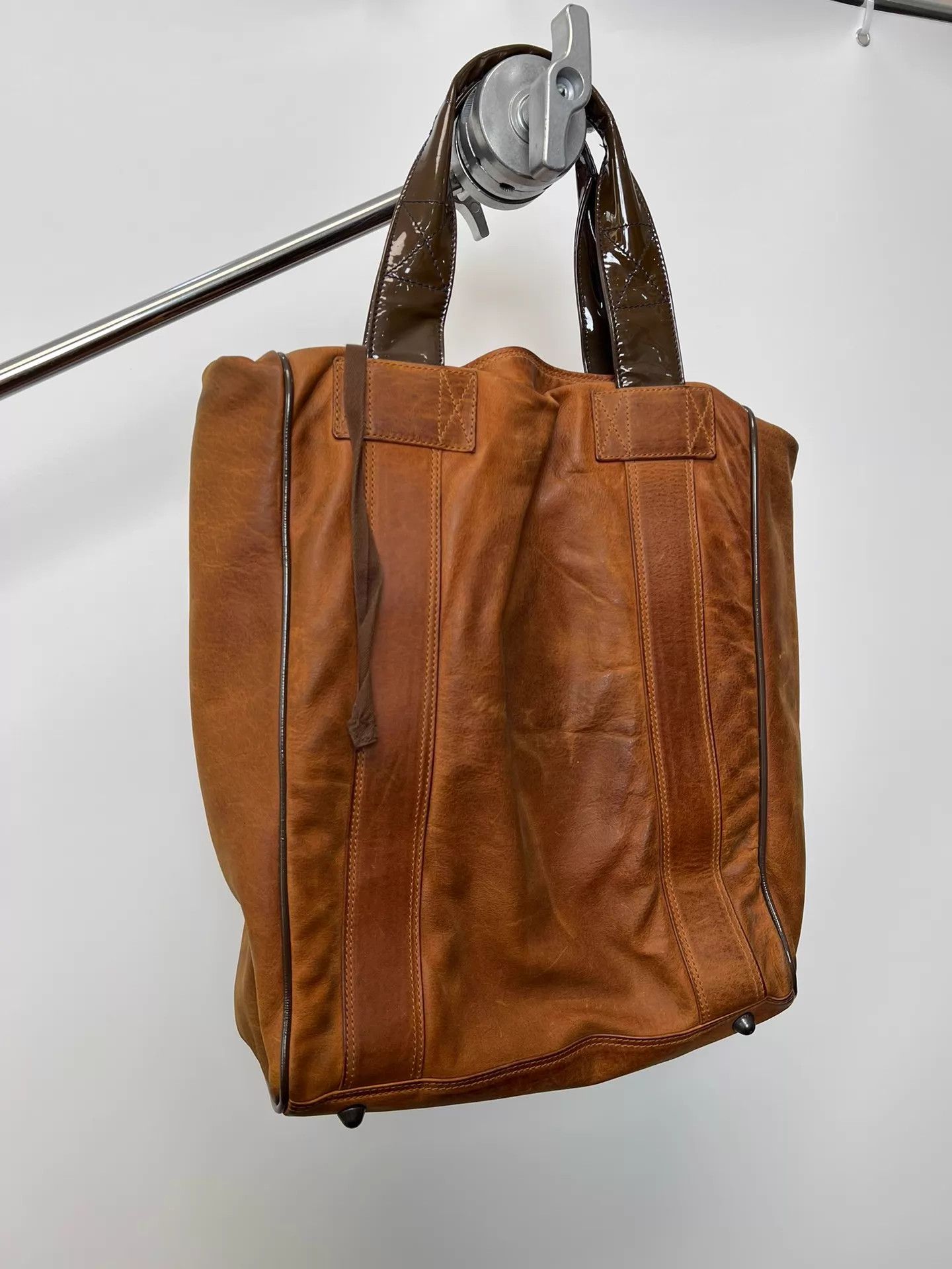 Dries Van Noten Dries van noten maillard distressed leather handbag Size ONE SIZE - 2 Thumbnail