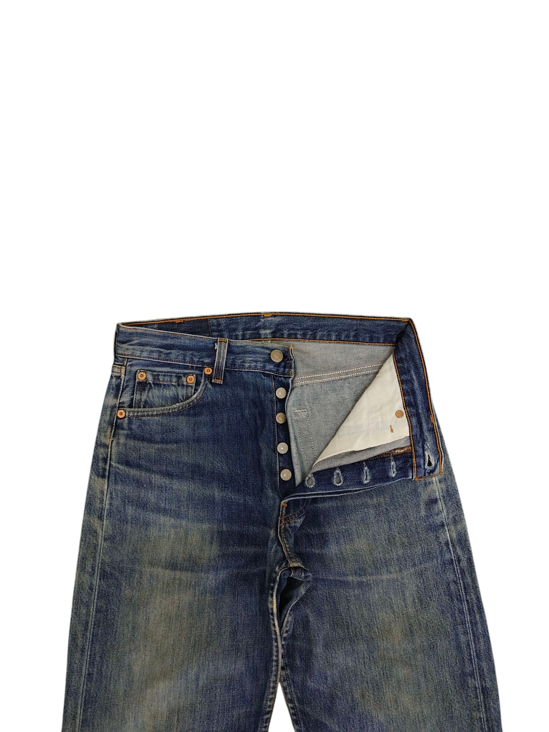 Kapital Vintage 90s Levis 501 Clawmark Distress Faded Denim Jeans Size US 30 / EU 46 - 7 Thumbnail