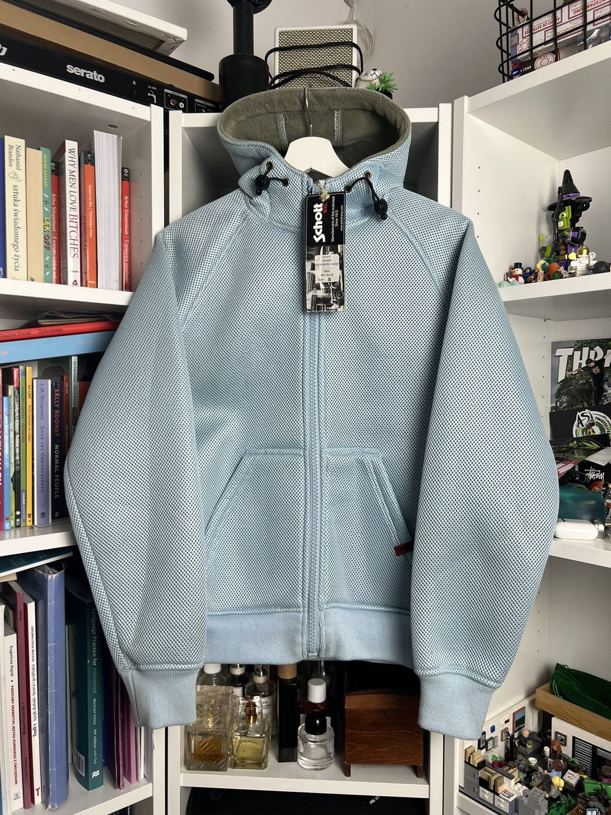 Schott × Vintage Vintage Schott Solid airtex fleece zip hoodie S gorpcore army Size US S / EU 44-46 / 1 - 2 Thumbnail