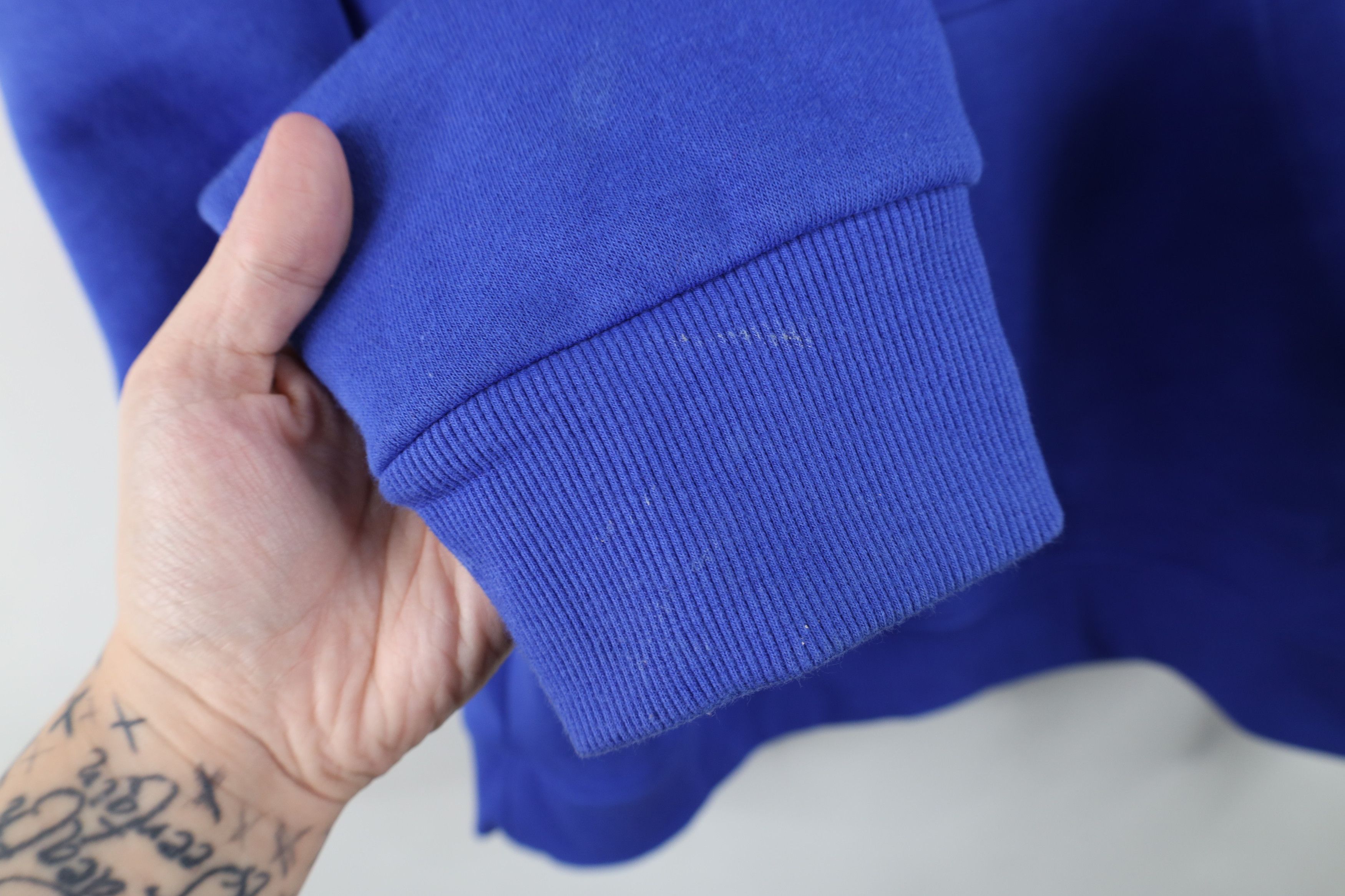 Reebok Vintage Reebok Spell Out Hoodie Sweatshirt Royal Blue Size US L / EU 52-54 / 3 - 9 Thumbnail