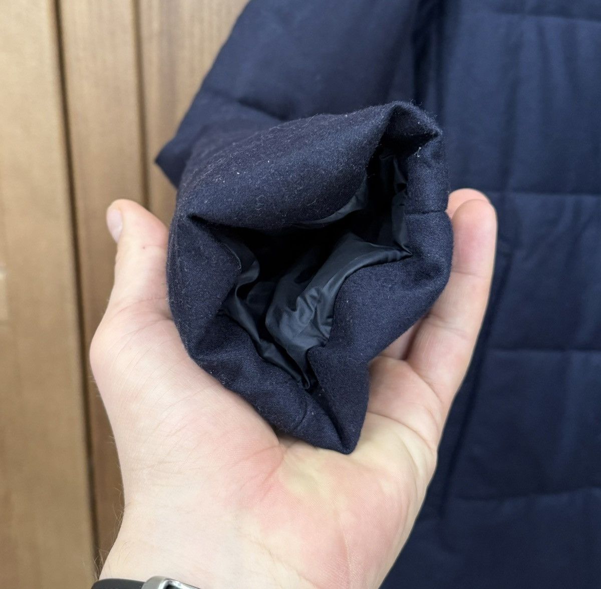 Paoloni Paoloni Quarantasei Navy Blue Wool Coat Jacket Size US S / EU 44-46 / 1 - 3 Thumbnail
