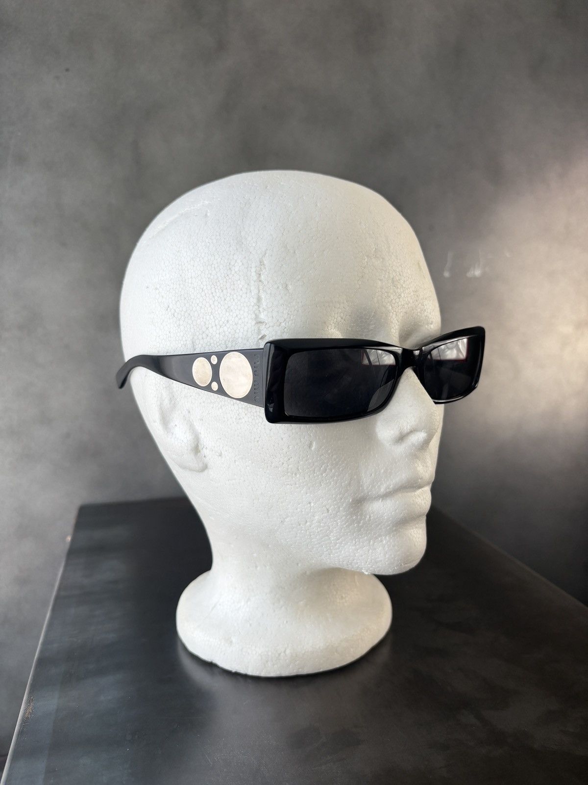 Miu Miu Miu Miu Sunglasses 2000s Y2K Silver Circles SMU21E Vintage Size ONE SIZE - 20 Thumbnail