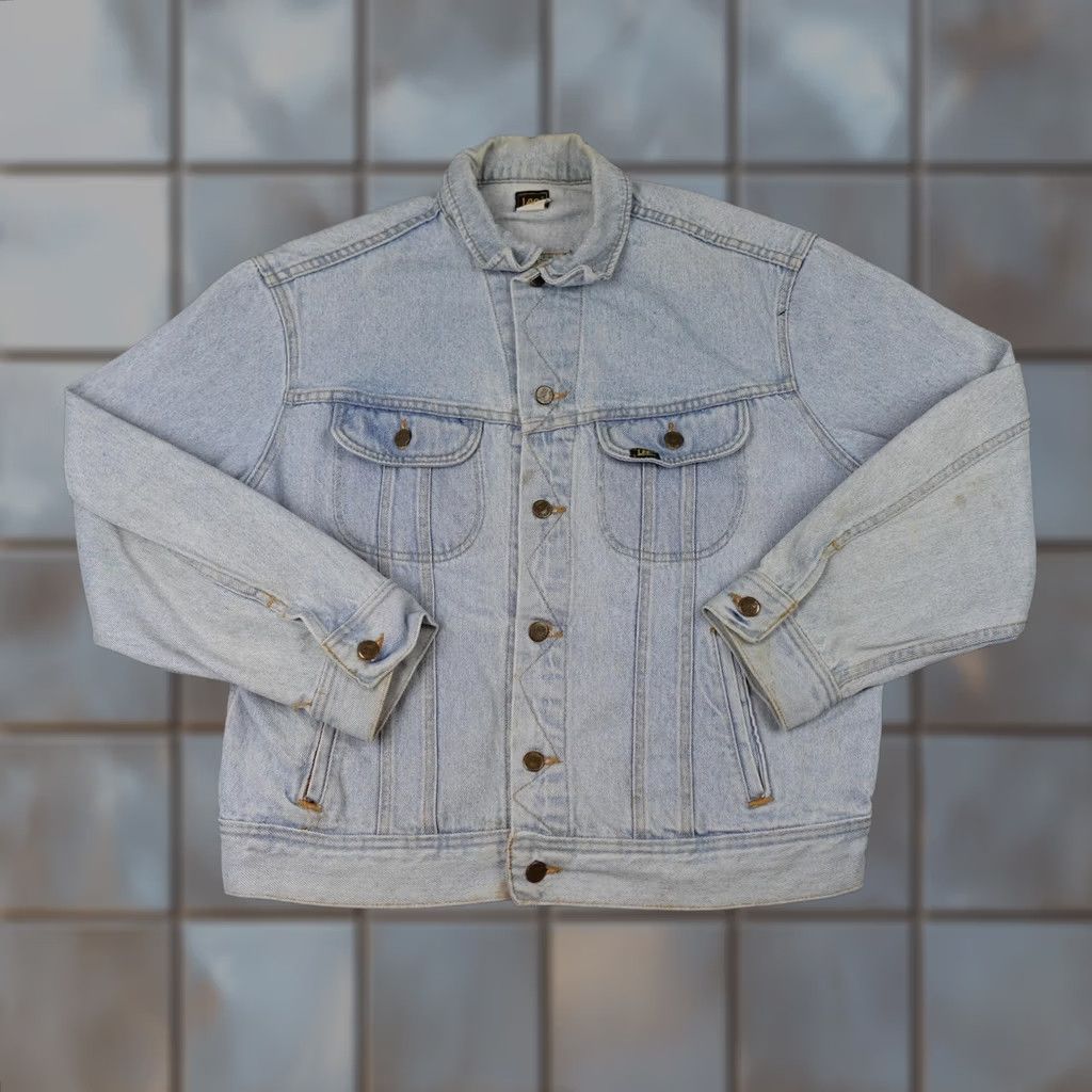 Lee VINTAGE Lee Jacket Mens Large Blue Denim Trucker Made In USA PATD-153438 70s 80s Size US L / EU 52-54 / 3 - 1 Thumbnail