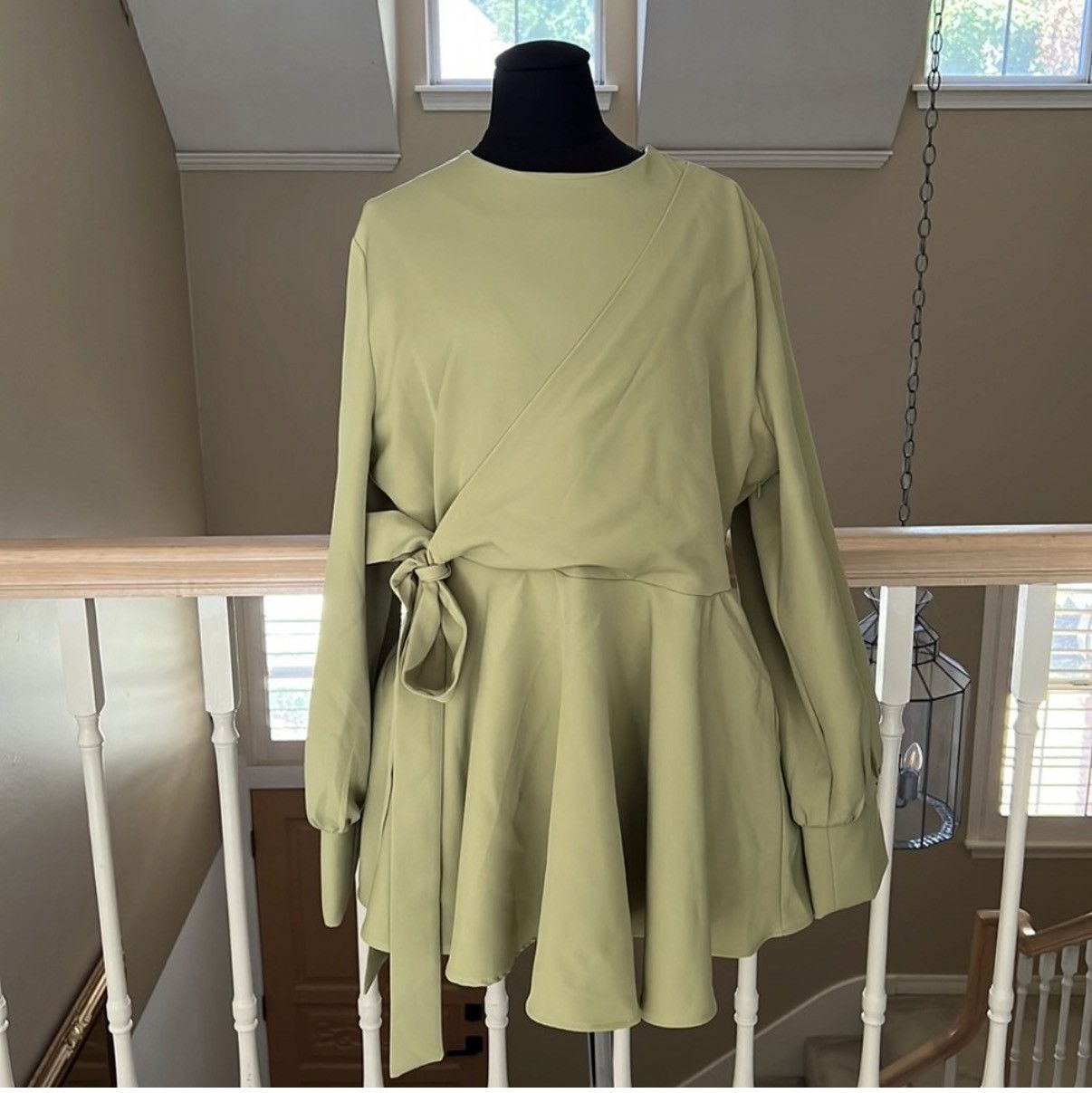 Other Refka Pistachio Green Peplum Blouse Size 12 New With Tags Size XL / US 12-14 / IT 48-50 - 1 Thumbnail