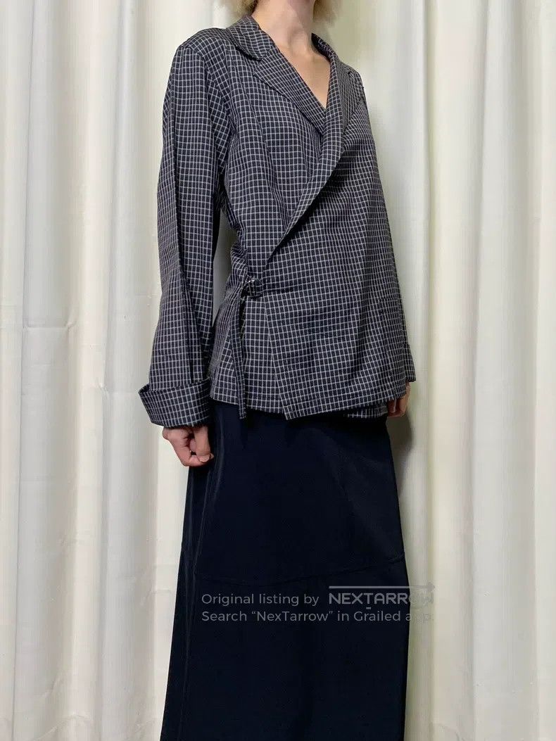 Yohji Yamamoto Yohji Yamamoto size os Medieval Triacetate Check Kimono Jac Size US M / EU 48-50 / 2 - 1 Thumbnail