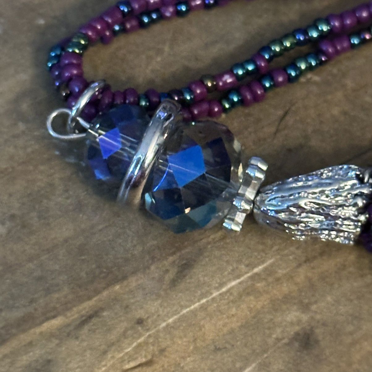 Other Long colorful seed bead Aurora Borealis tassel necklace Size ONE SIZE - 3 Thumbnail
