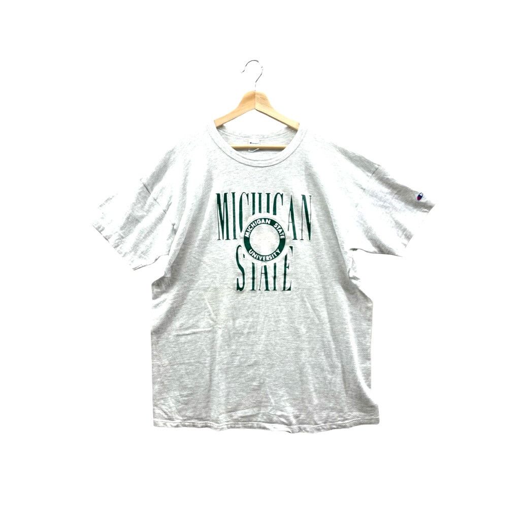 Champion × Vintage VTG 1990's Michigan State University Champion College Tee Size US XXL / EU 58 / 5 - 1 Thumbnail