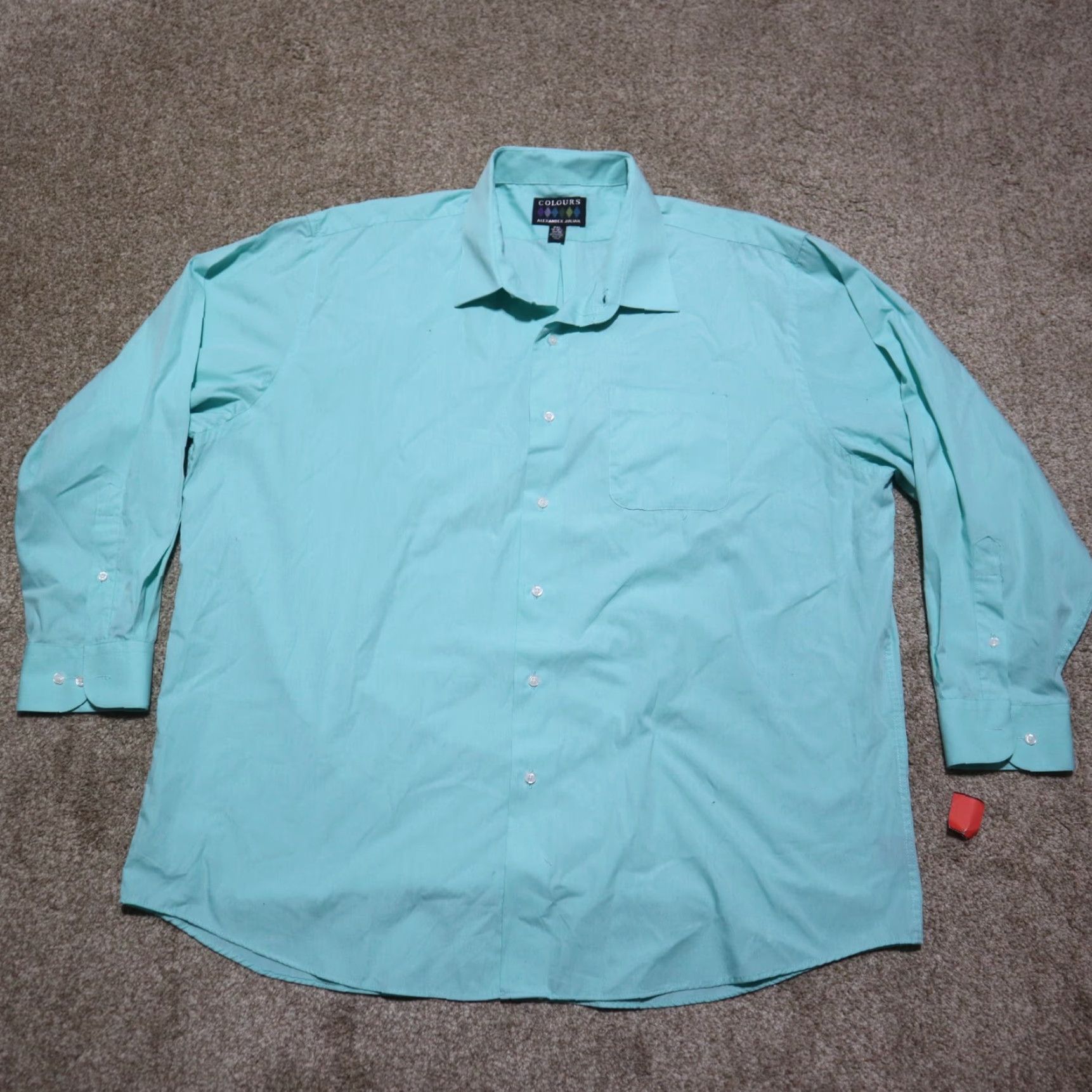 Alexander Julian Alexander Julian Colours Shirt Men 2XL Blue Button-Front Collared Long Sleeve Cotton Blend JS-18.5 34/35 Size US XXL / EU 58 / 5 - 2 Thumbnail