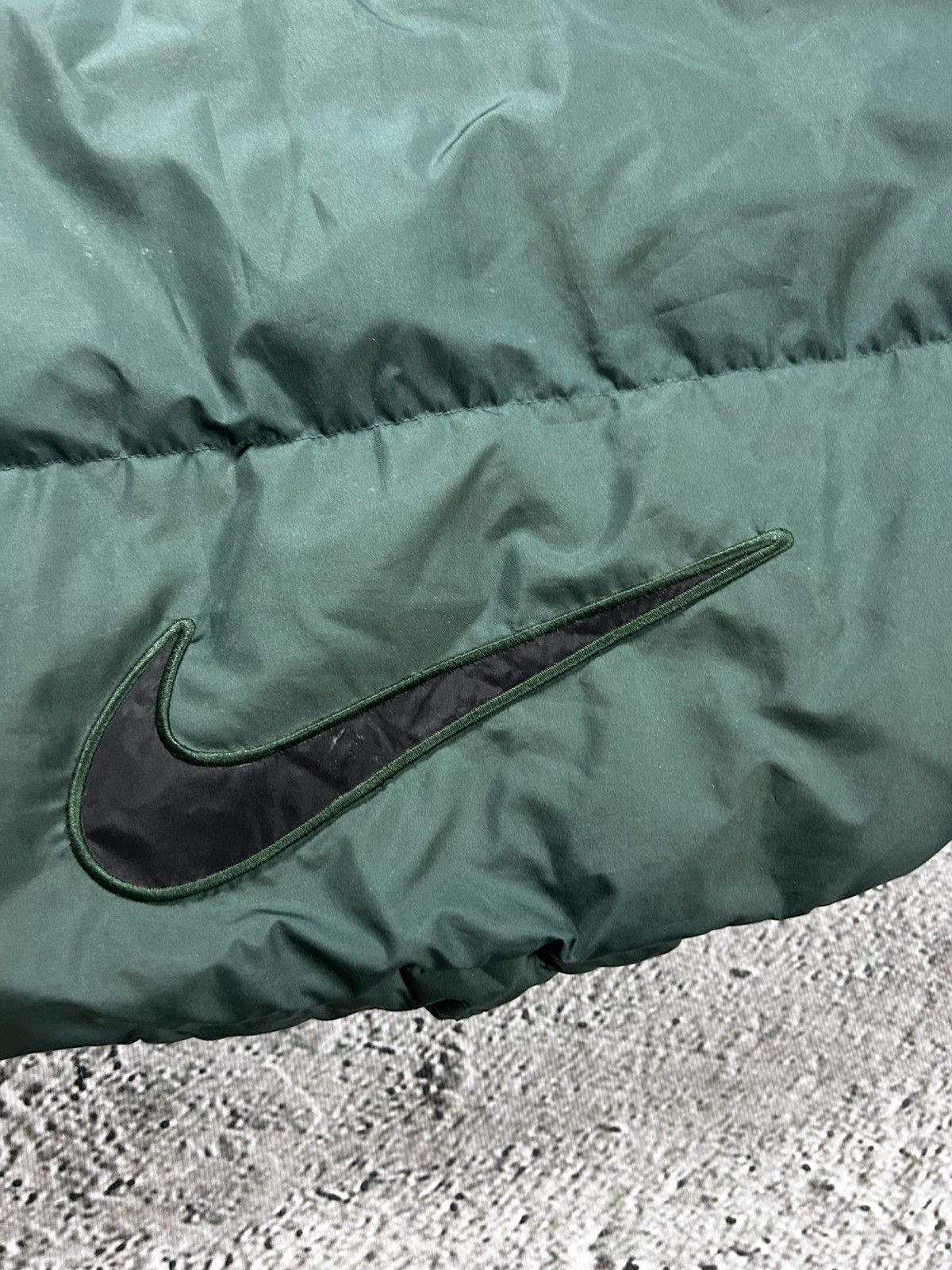 Nike × Vintage Nike puffer jacket green vintage big swoosh Y2K Size US XL / EU 56 / 4 - 7 Thumbnail