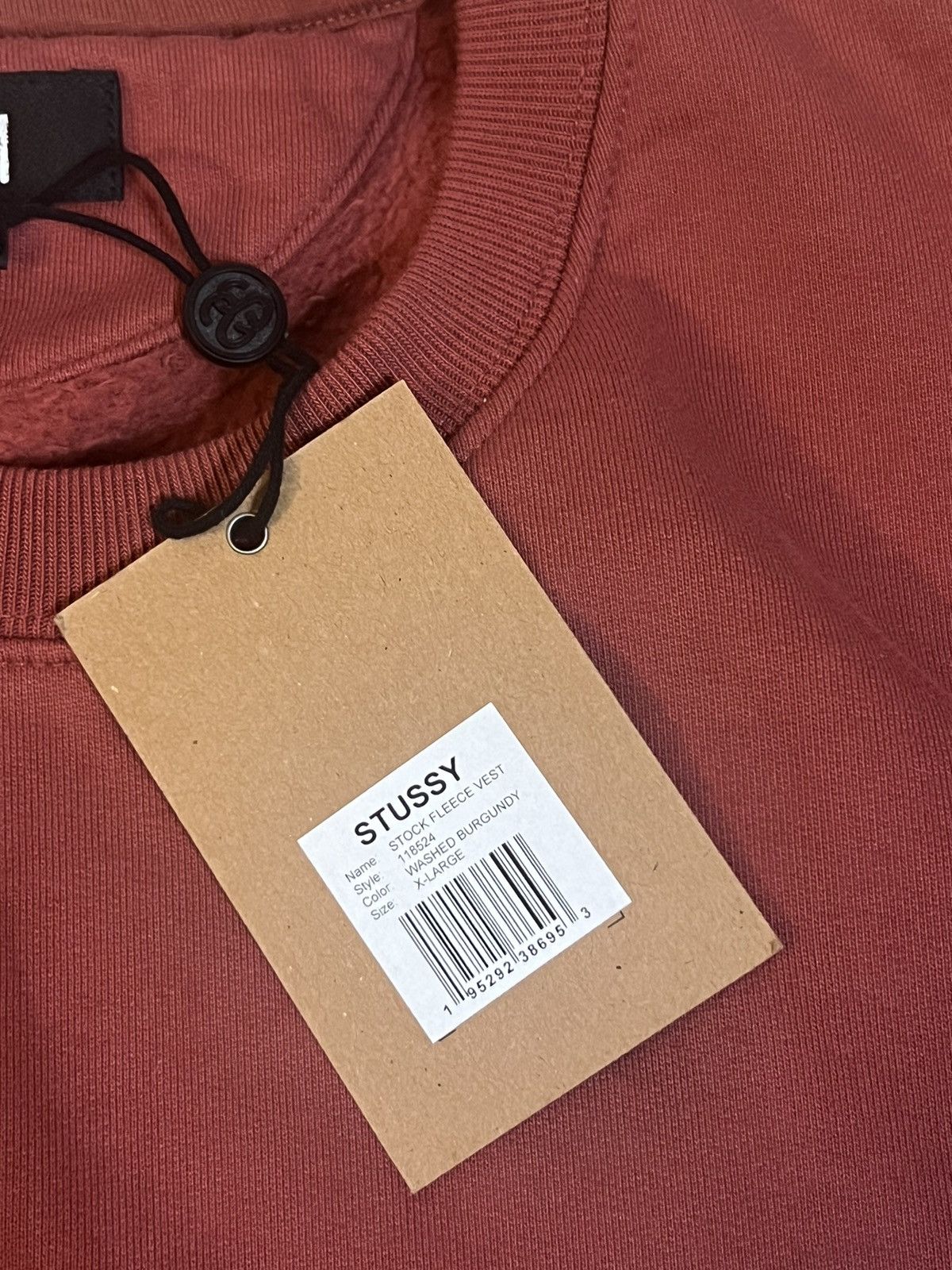 Stussy Stussy Fleece Vest Washed Burgundy X-Large Size US XL / EU 56 / 4 - 4 Thumbnail