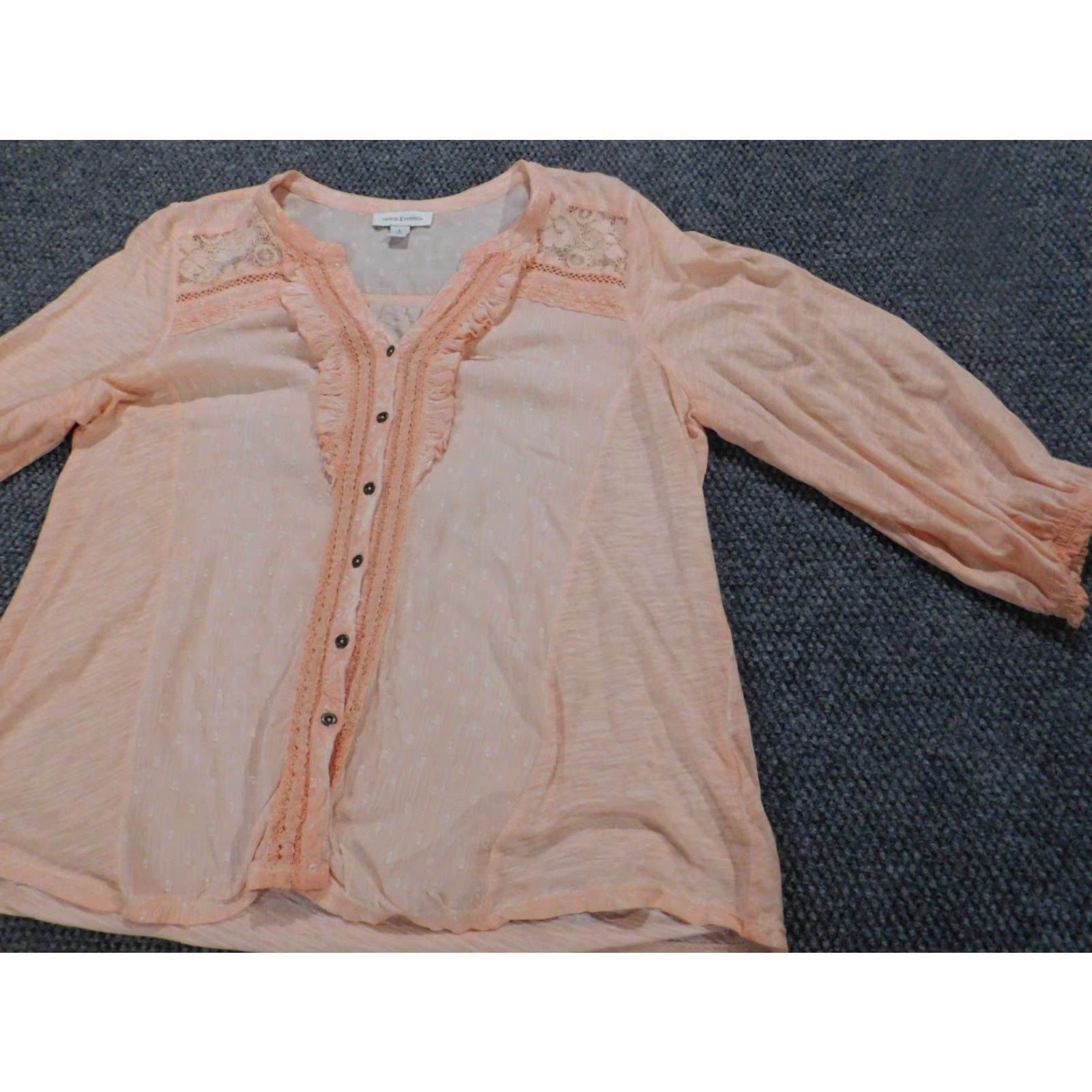 Vintage VINTAGE America Womens Blouse L Pink Button Up Nine West Size L / US 10 / IT 46 - 2 Thumbnail