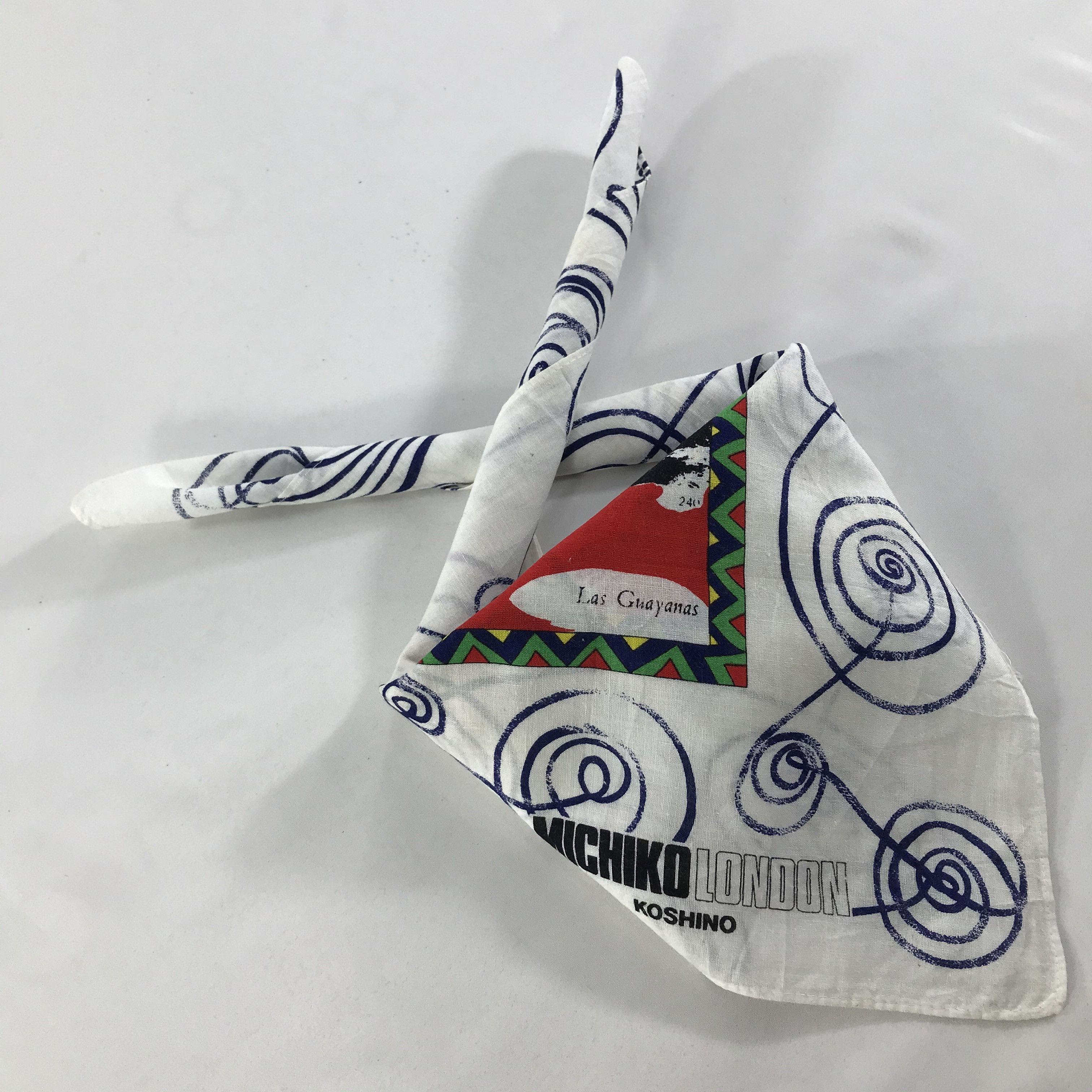 Michiko Koshino London × Vintage Michiko London Bandana / Handkerchief / Neckerchief - S1335 Size ONE SIZE - 4 Thumbnail