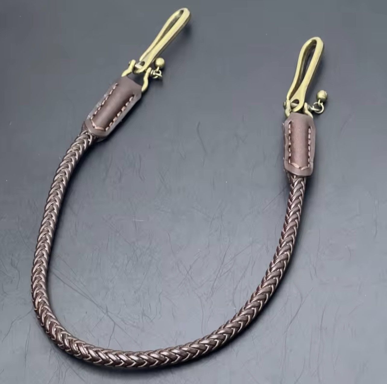 Jewelry Genuine Leather Biker Keychain Jeans Chain Size ONE SIZE - 2 Thumbnail