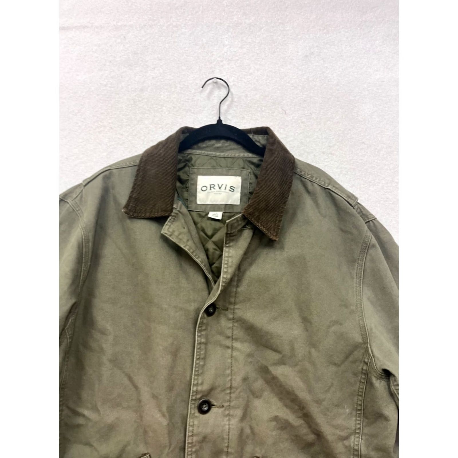Orvis Orvis Jacket Corduroy Collar Olive Quilted Mens L Cotton Polyester Coat/Field Coat Size US L / EU 52-54 / 3 - 5 Thumbnail