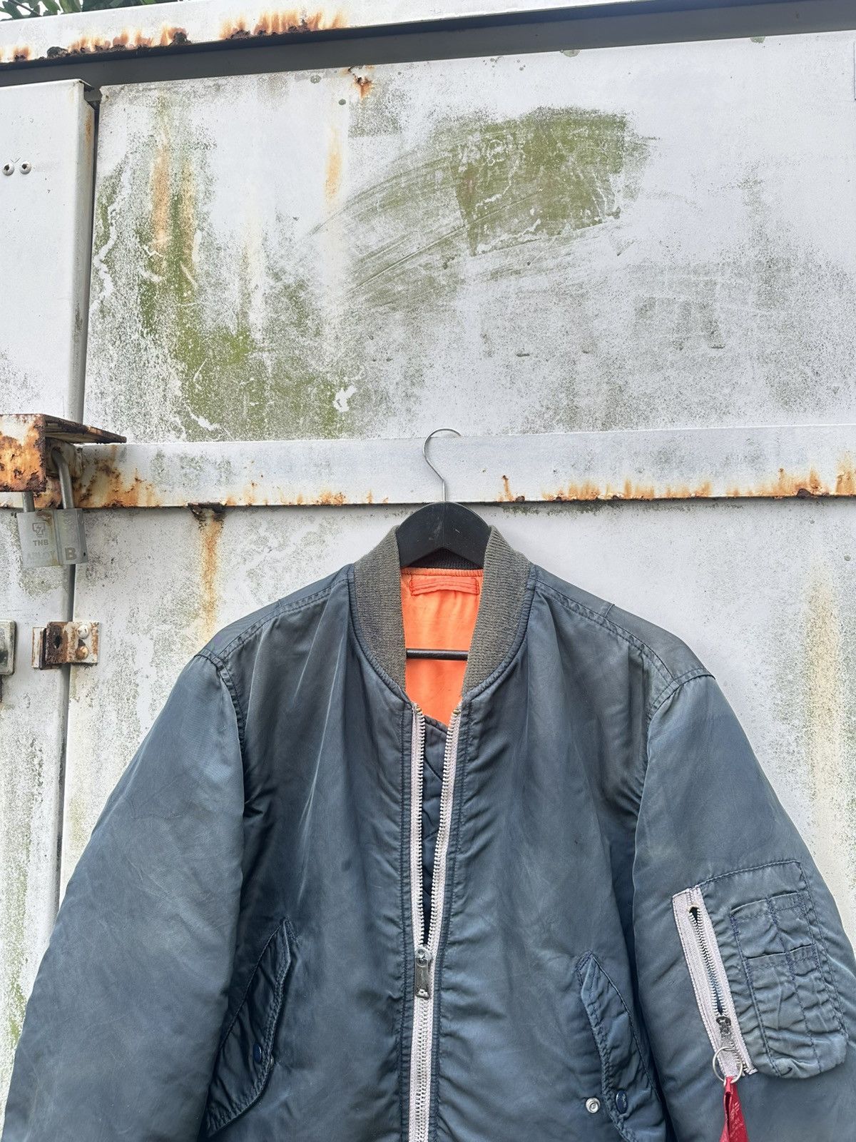 Vintage 🪖THRASHED Faded MA-1 Man Intermediate Bomber Jacket Size US M / EU 48-50 / 2 - 4 Thumbnail