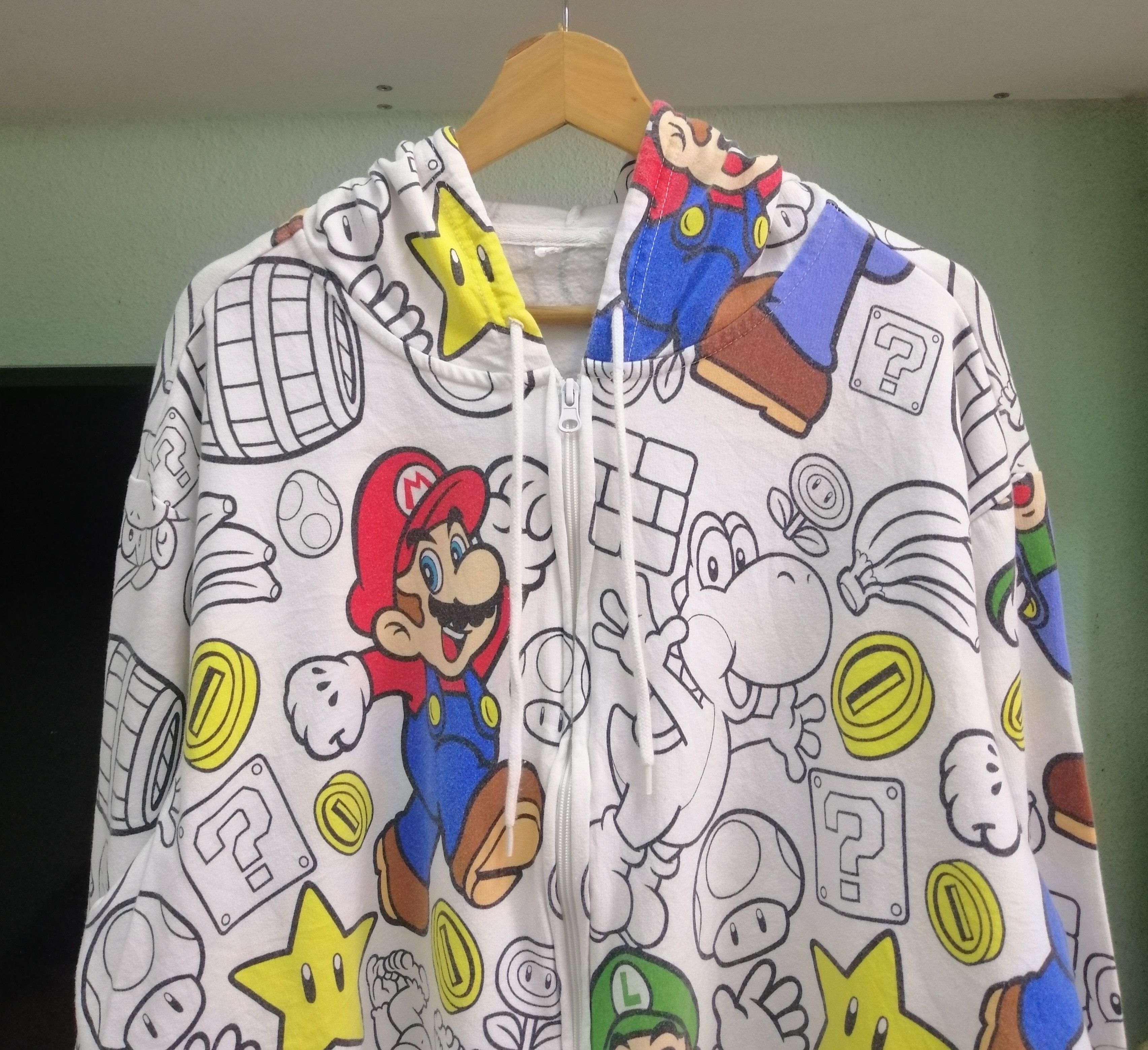 Nintendo Super Mario Bros Full Printed Hoodie Zipper Jacket Size US L / EU 52-54 / 3 - 4 Thumbnail