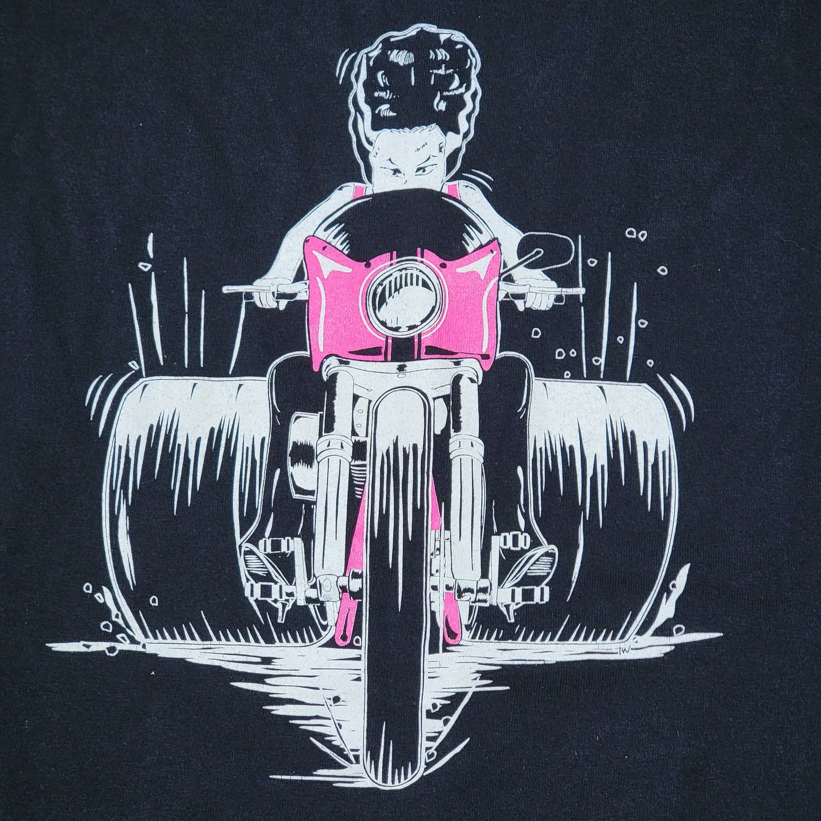 Hanes Frankenstein Trikes Tee "Stop Looking At My Rear End" - Med Size M / US 6-8 / IT 42-44 - 2 Thumbnail
