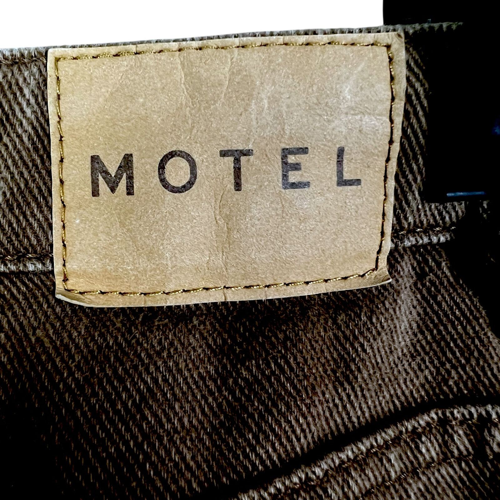 Other Motel Women's XS Wide Leg High Rise Brown Denim Jeans 28x30 Size 28" / US 6 / IT 42 - 7 Thumbnail