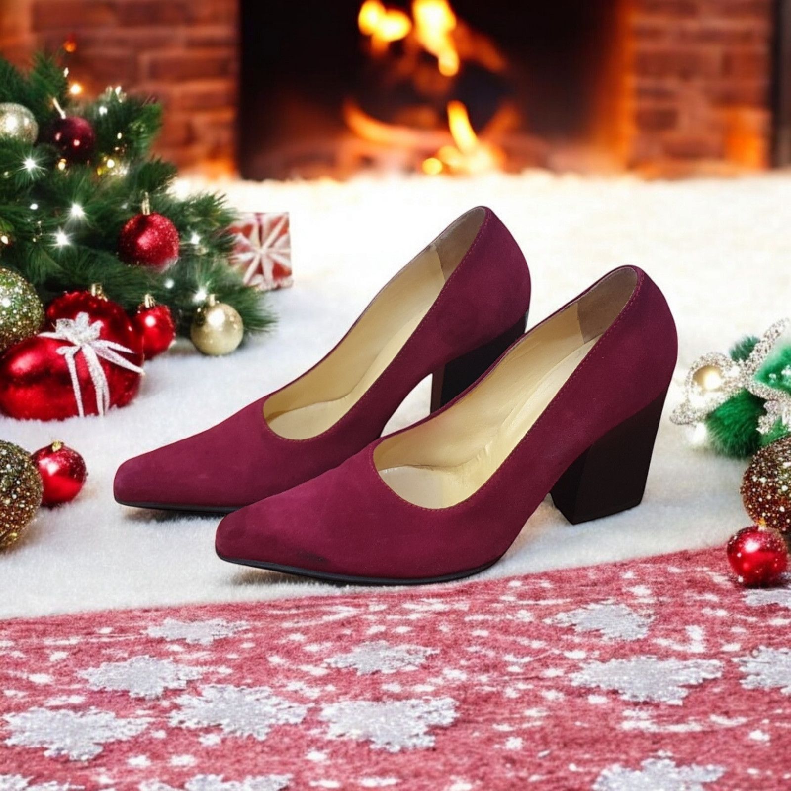 Miu Miu MIU MIU vintage suede wood block heels - EU 37.5 / 7 US Size US 7 / IT 37 - 11 Thumbnail