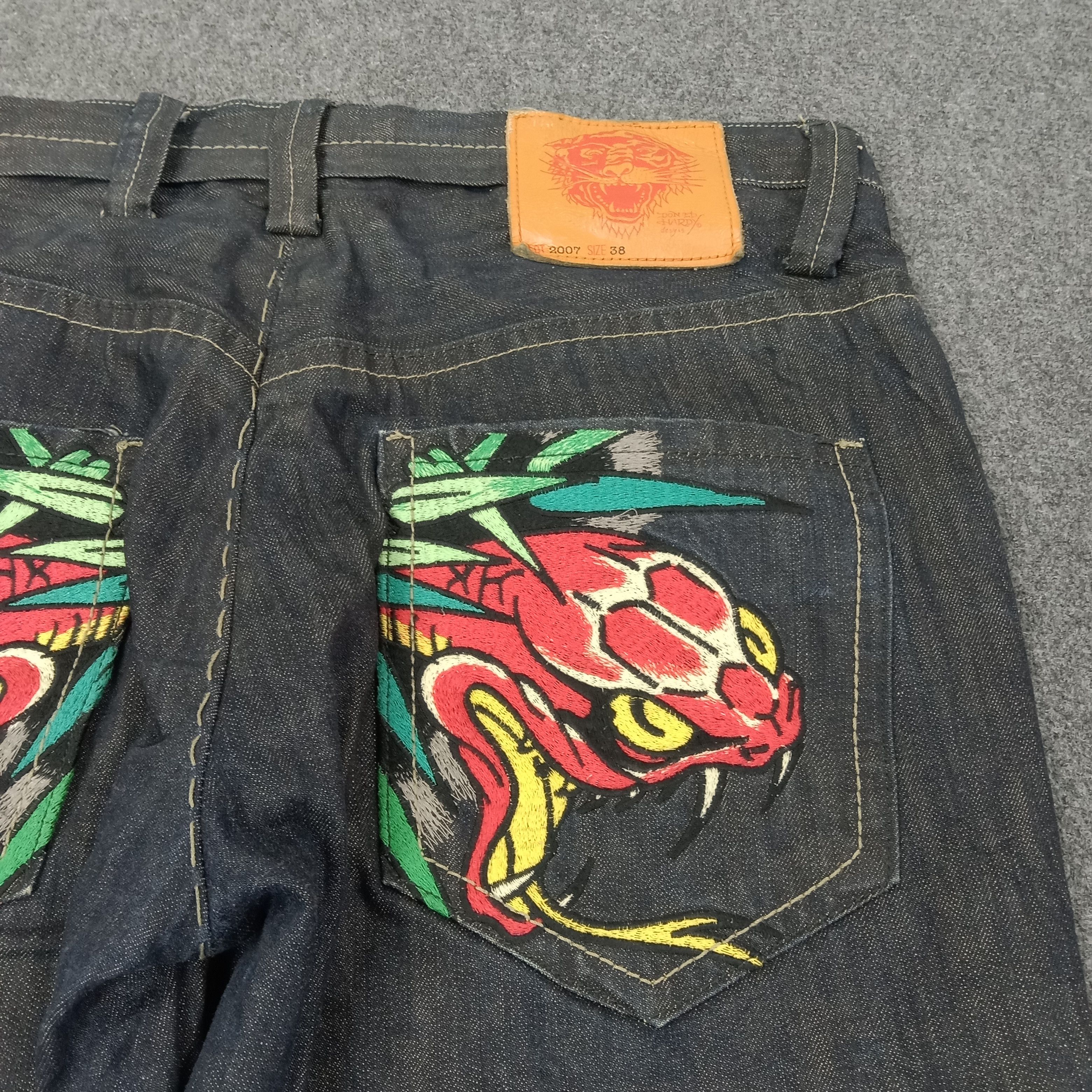 Ed Hardy Ed Hardy by Christian Audigier American Denim Jeans C258N15 Size US 38 / EU 54 - 8 Thumbnail