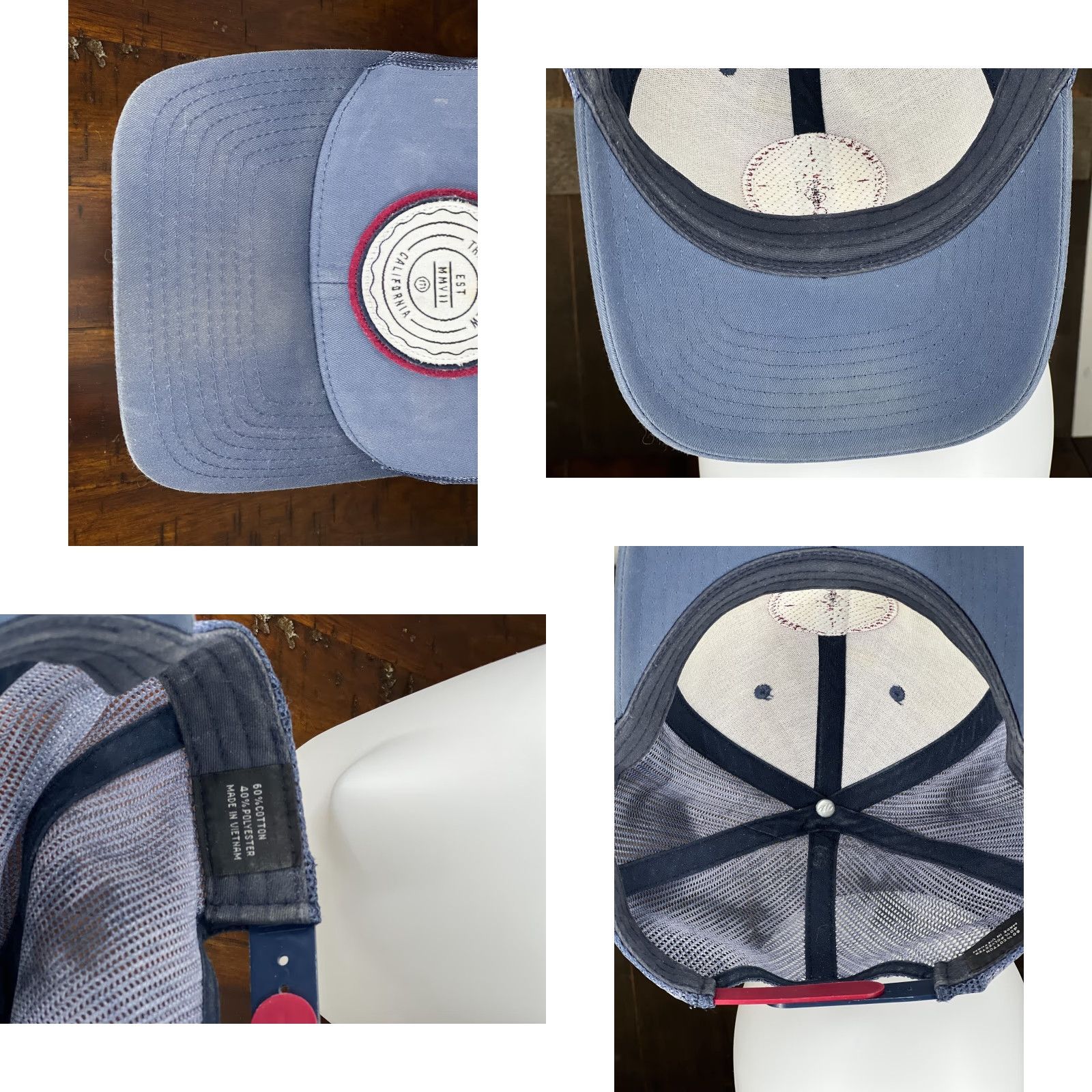 TravisMathew Travis Mathew Hat Cap Snap Back Adult One Size White Solid Logo Adjustable Men Sports Golf Trucker Cap Size ONE SIZE - 8 Thumbnail