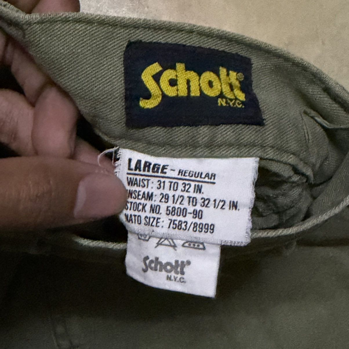 Schott Vintage Schott Military Army Cargo Pants Size US 31 - 7 Thumbnail