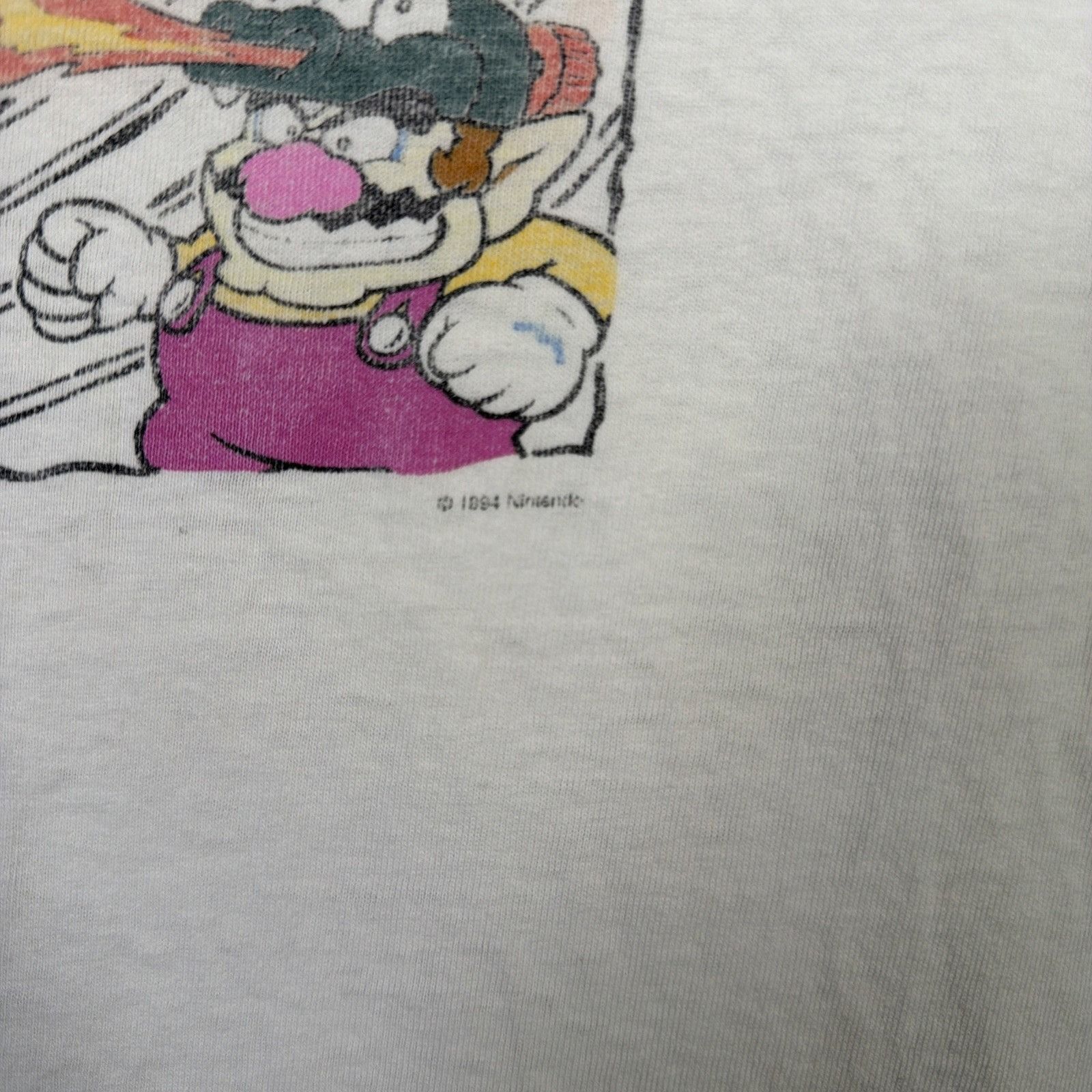 Nintendo Vintage Super Mario World 3 Shirt XL White 90s Wario Cartoon Size US XL / EU 56 / 4 - 9 Thumbnail