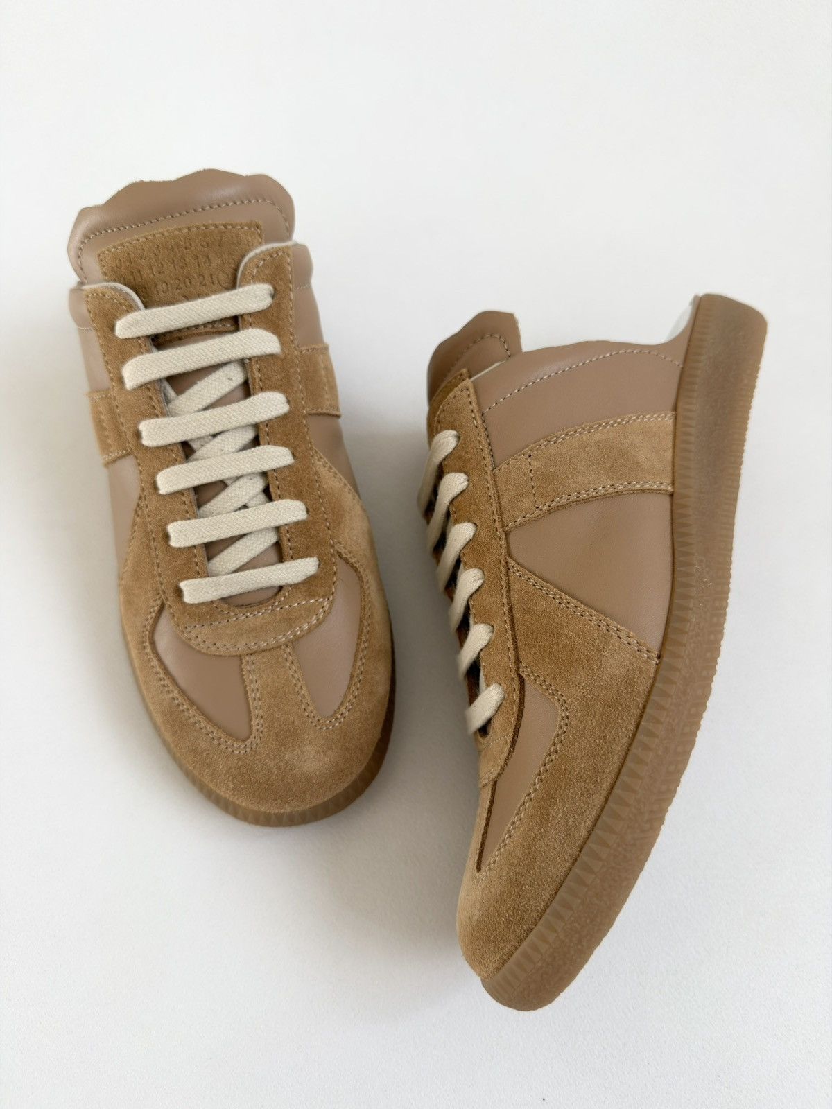 Maison Margiela S/S 20 Tan Leather ‘Mule’ GAT Sneakers Size US 7 / IT 37 - 2 Thumbnail