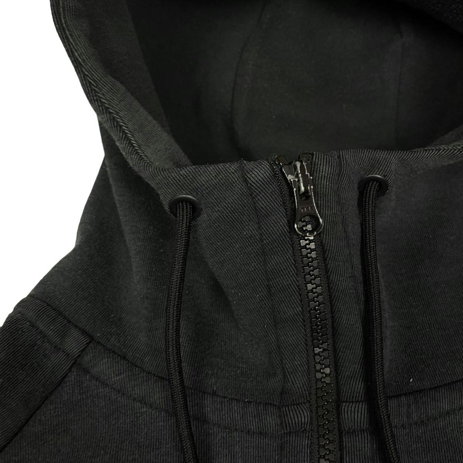 Nike Nike Tech Men's Black Cotton Swoosh Full Zip Hoodie Medium Size US M / EU 48-50 / 2 - 7 Thumbnail