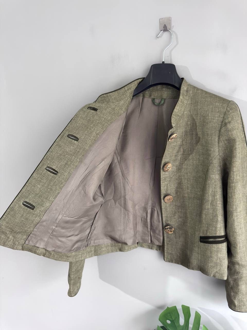 Other Heller Salzburg Trachten Green Olive Linen Blazer Size M-L Size M / US 6-8 / IT 42-44 - 16 Thumbnail