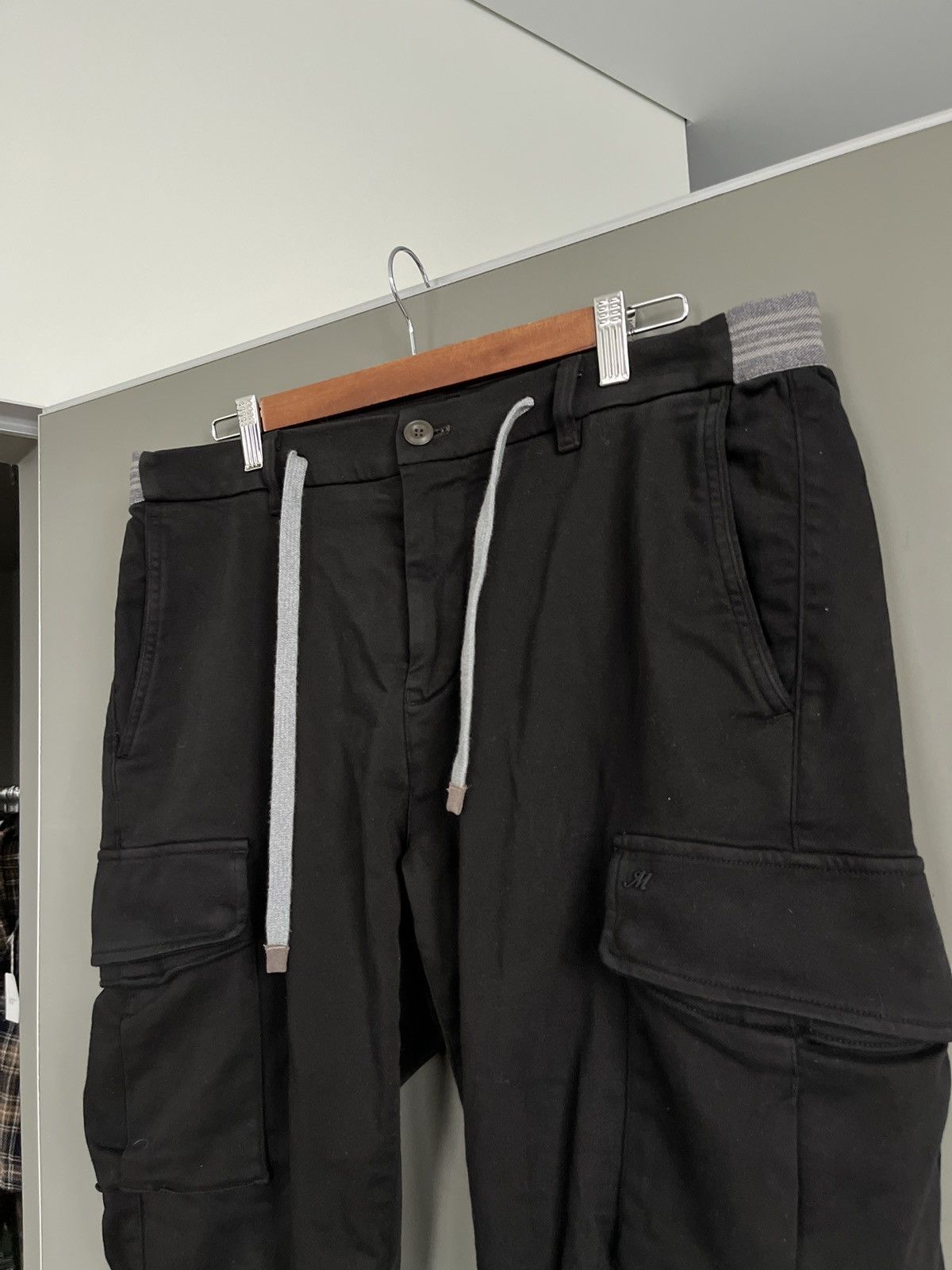 Mason's Mason's Chile Golf Cotton Jersey Carrot Cargo Black Pants Size US 34 / EU 50 - 22 Thumbnail