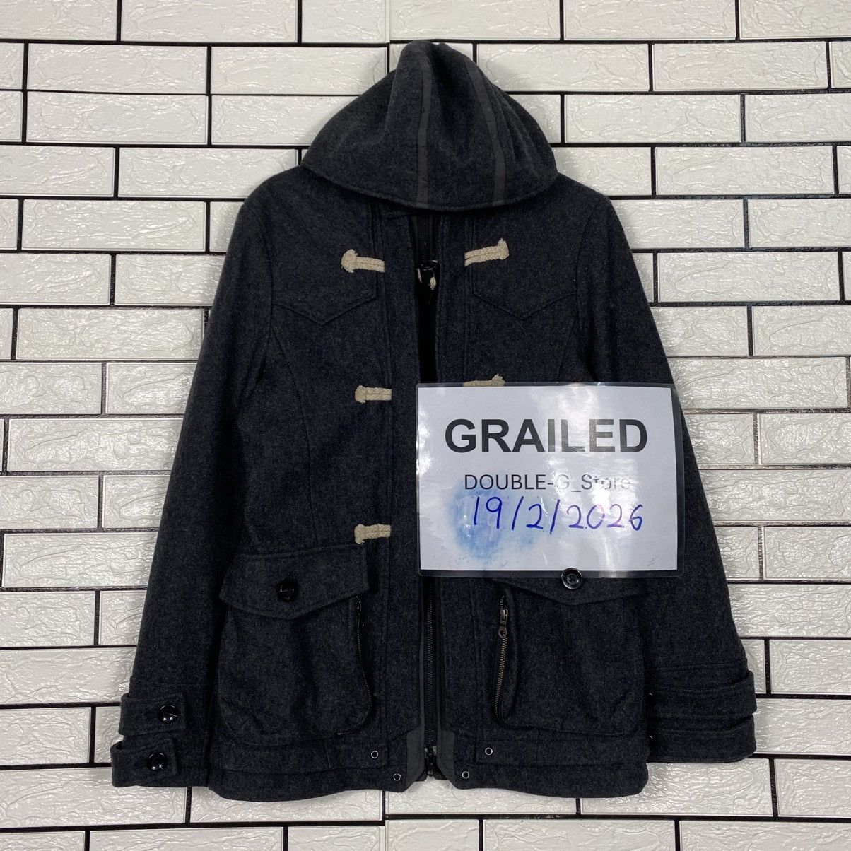 PPFM 📌Wool Duffle Cropped Jacket Punk PPFM Japan Size US L / EU 52-54 / 3 - 1 Thumbnail
