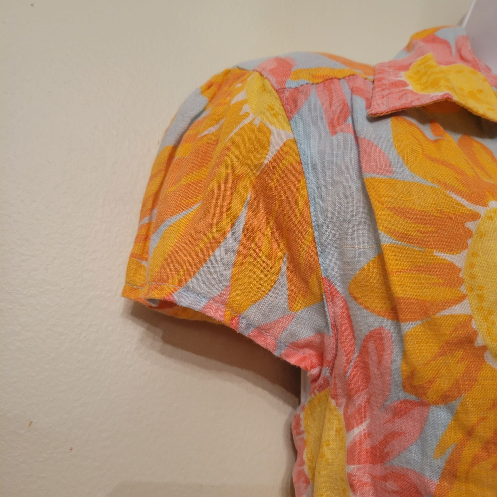 Liz Claiborne Liz Claiborne Sunflower Print Short Sleeve Button Up Blouse Size M / US 6-8 / IT 42-44 - 6 Thumbnail