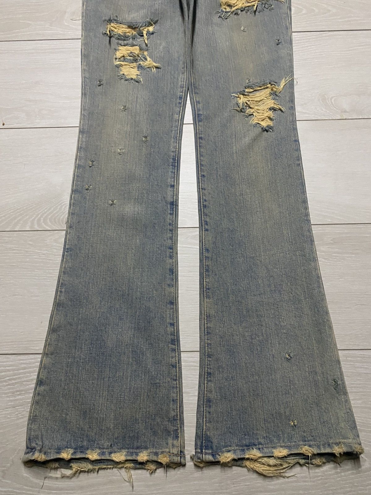 MOUSSY Vintage 2002 Moussy Mud Wash Distressed Bootcut Flare Jeans Size US 32 / EU 48 - 5 Thumbnail