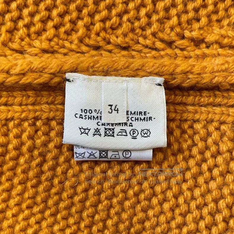 Hermes Hermes Ginger-colored knitted sweater Size XXS / US 00 / IT 34 - 5 Thumbnail