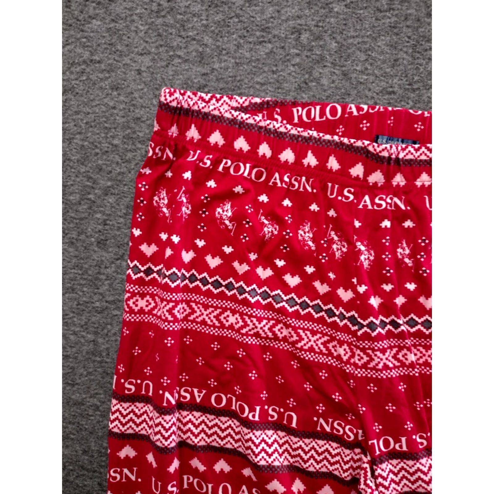 U.S. Polo Assn. U.S. Polo Assn. Women's Red Elastic Waist Sleep Logo Heart Joggers XL Size 40" / US 18 - 3 Thumbnail