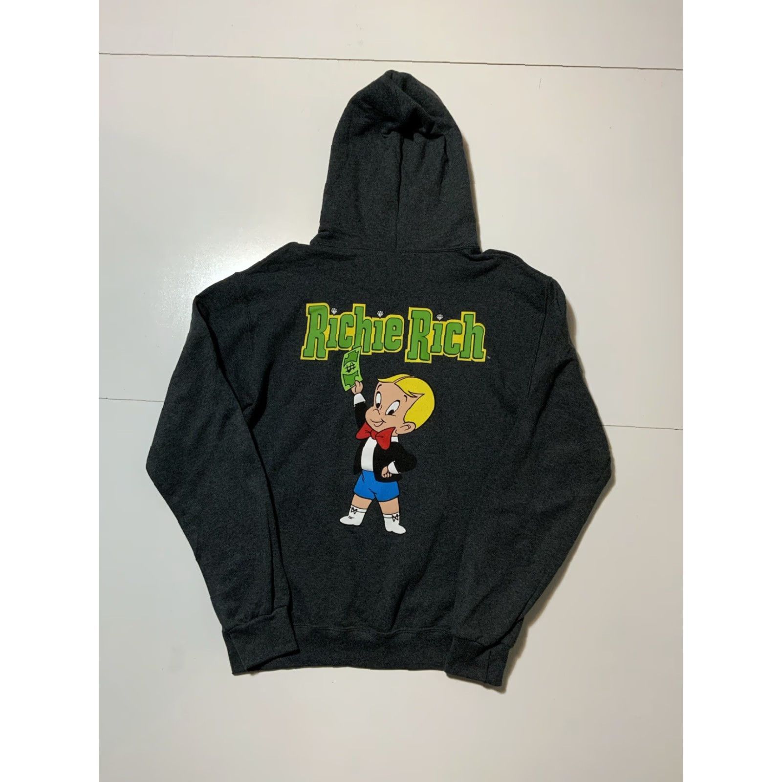 Vintage VINTAGE Richie Rich Animated TV Series Graphic Gray Fleece Pullover Money Hoodie XS Men Pullover Size XS Size US XS / EU 42 / 0 - 3 Thumbnail