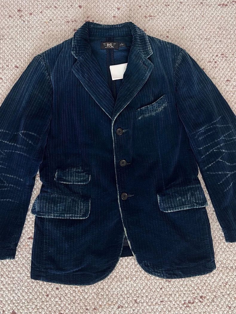 RRL Ralph Lauren RRL Ralph Lauren Old vintage blue dyed distressed corduroy Size US S / EU 44-46 / 1 - 1 Thumbnail