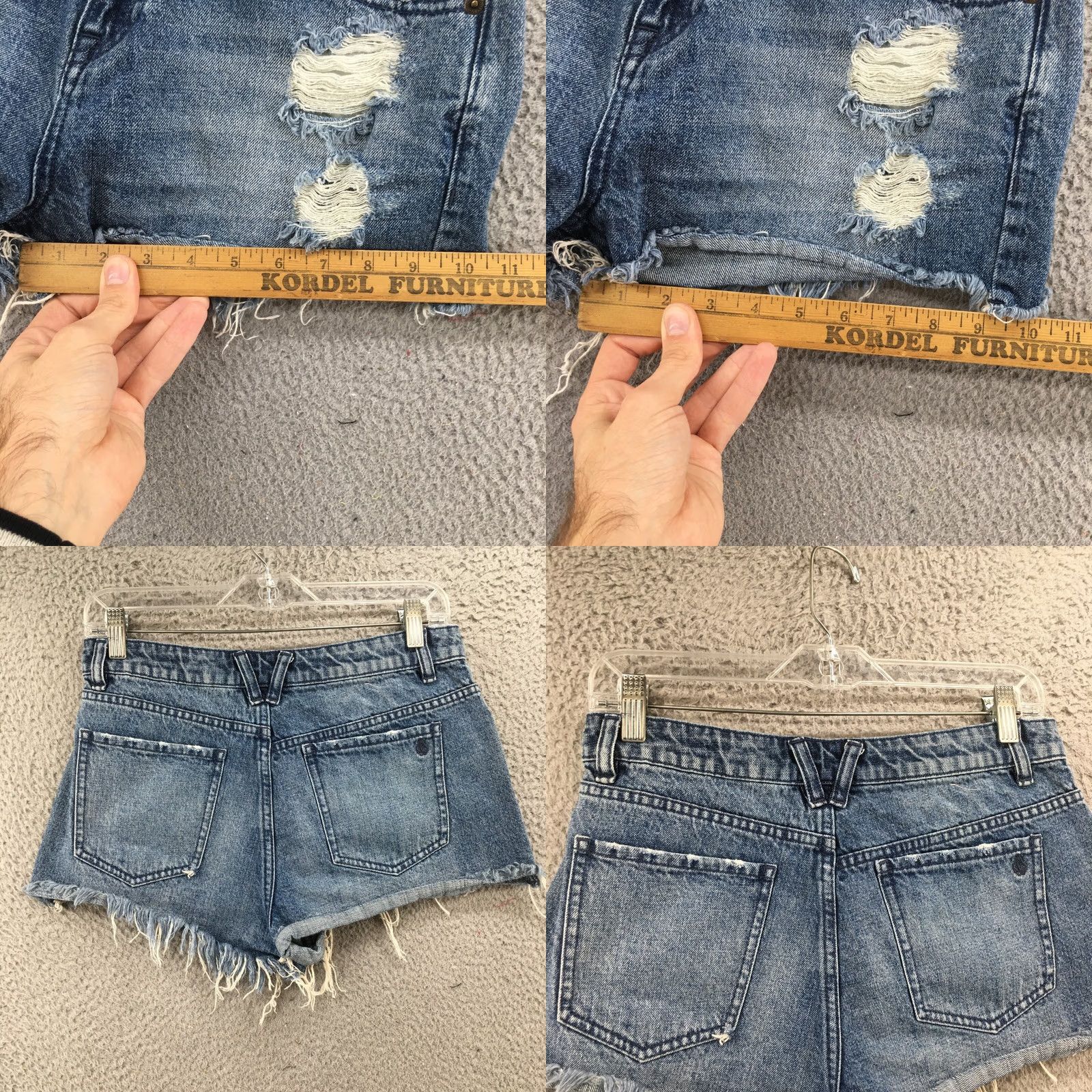 Volcom Volcom Cut-Off Shorts Womens 7 Denim Mid Rise Distressed Zip Blue 30x2 Casual Womens Size 28" / US 6 / IT 42 - 8 Thumbnail