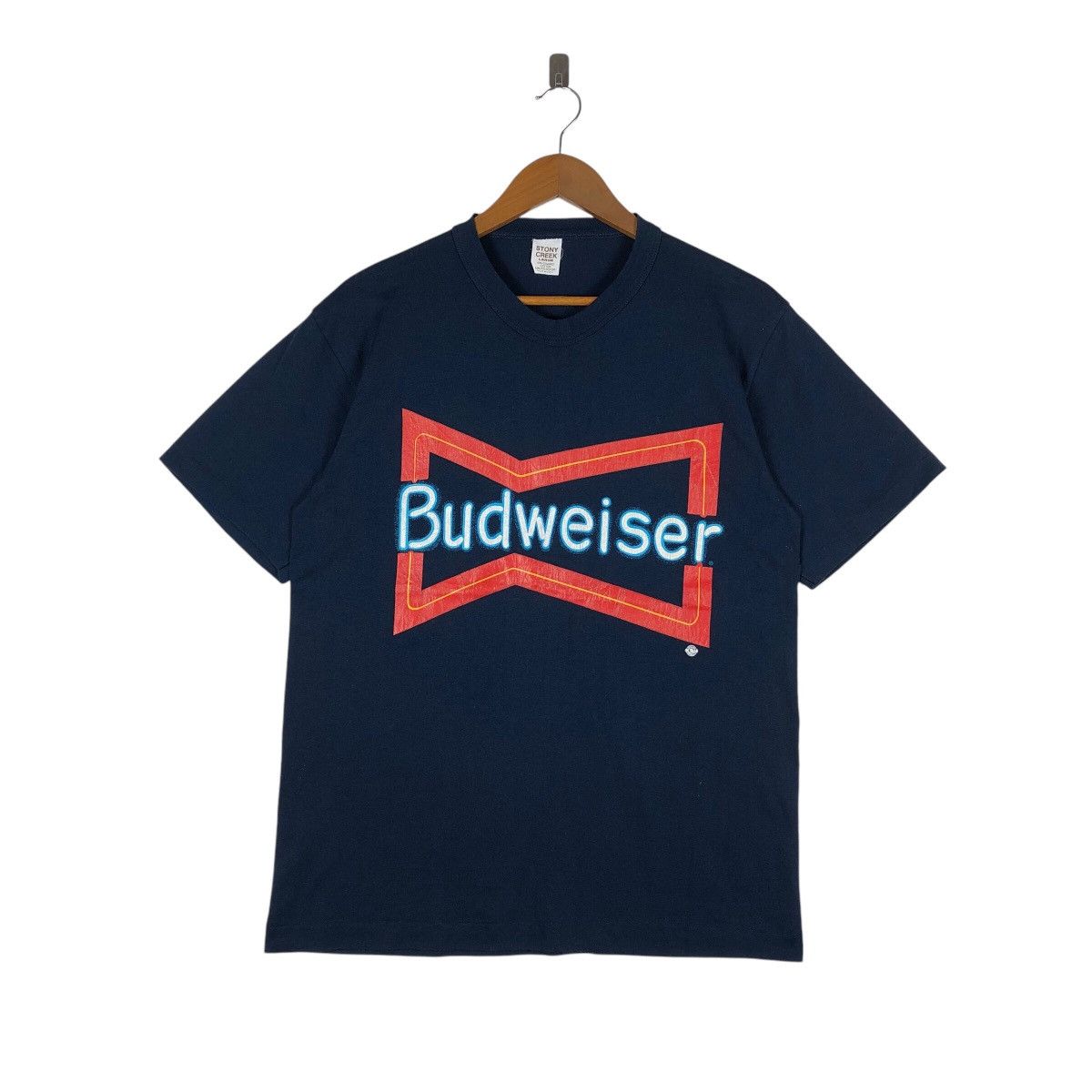 Budweiser BUDWEISER Vintage Neon Print Design T-Shirt Size US S / EU 44-46 / 1 - 1 Thumbnail