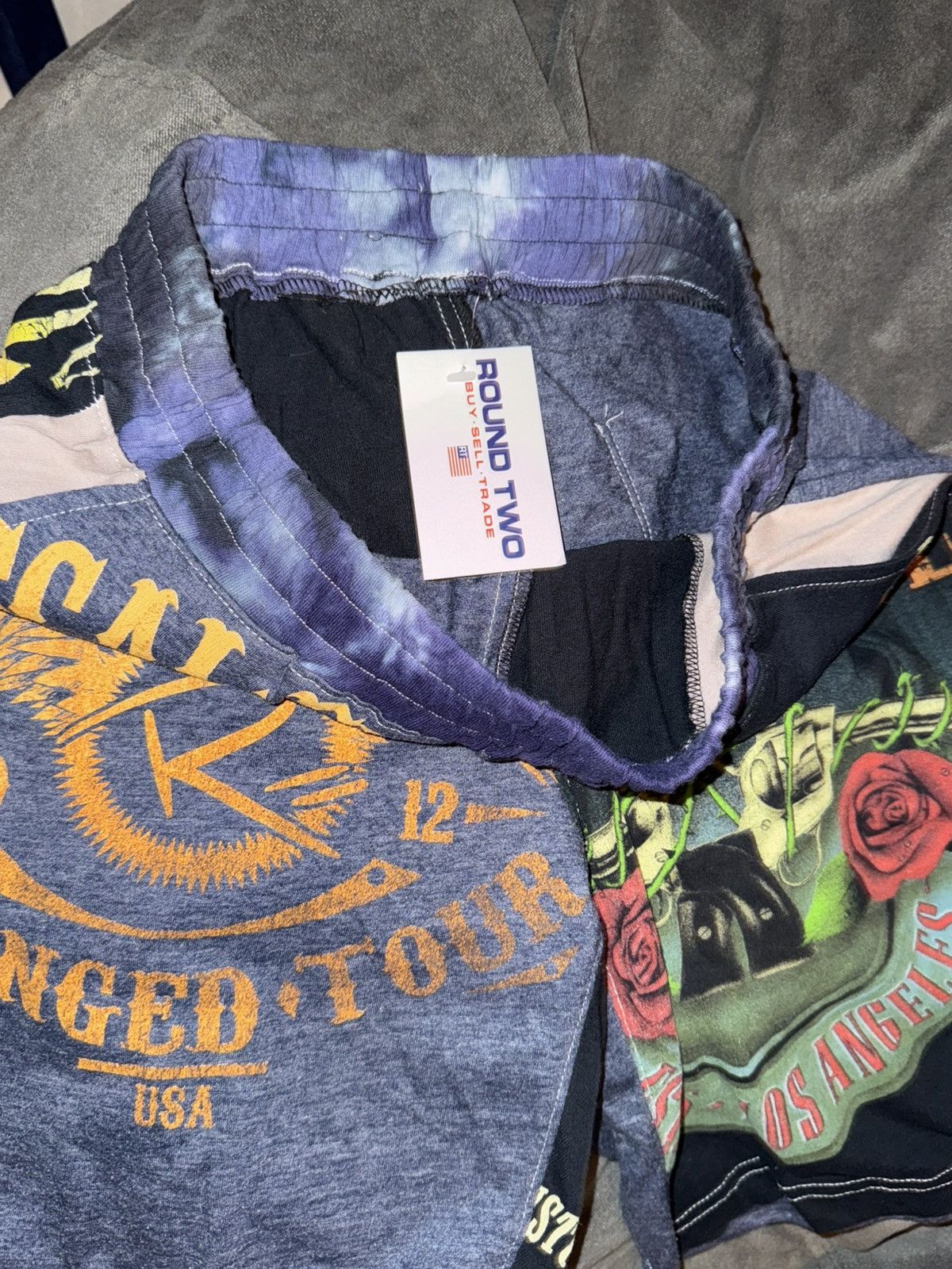 Band Tees × Round Two Custom Upcycle Shorts Size US 36 / EU 52 - 3 Thumbnail