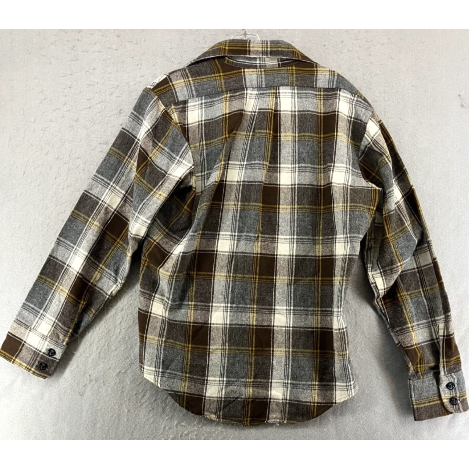 Vintage Vintage Golden Vee Plaid Flannel Button Down Shirt Mens Medium Brown 70s Western Casual Size US M / EU 48-50 / 2 - 6 Thumbnail