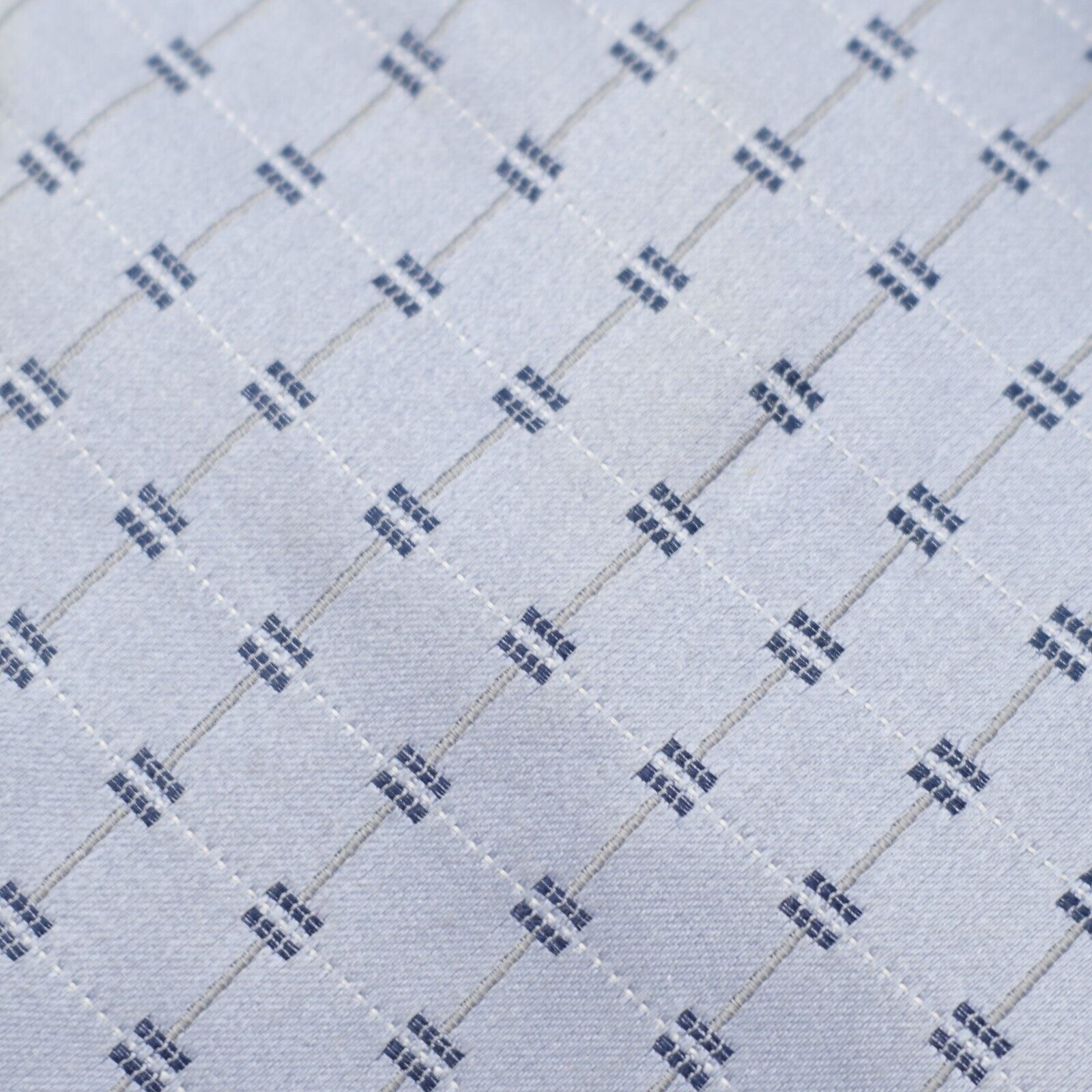 Calvin Klein Calvin Klein Blue Geometric Woven Silk Tie Size ONE SIZE - 2 Thumbnail