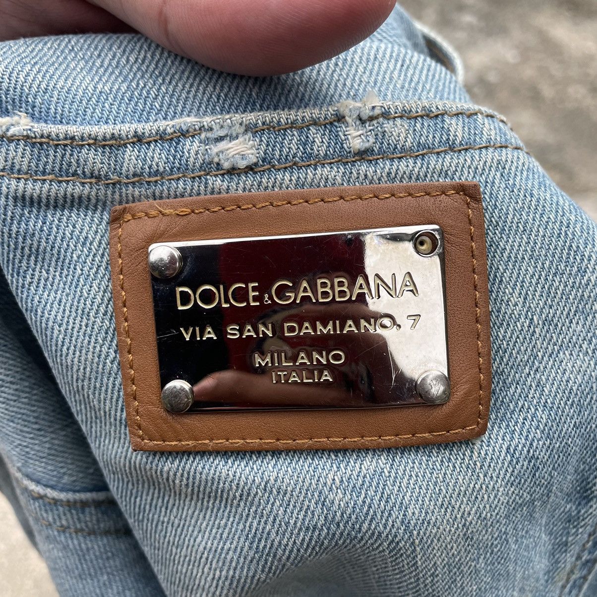 Dolce & Gabbana 🔥Trash🔥🇮🇹Dolce & Gabbana Stone Washed Rips Distress Jeans Size US 33 - 15 Thumbnail
