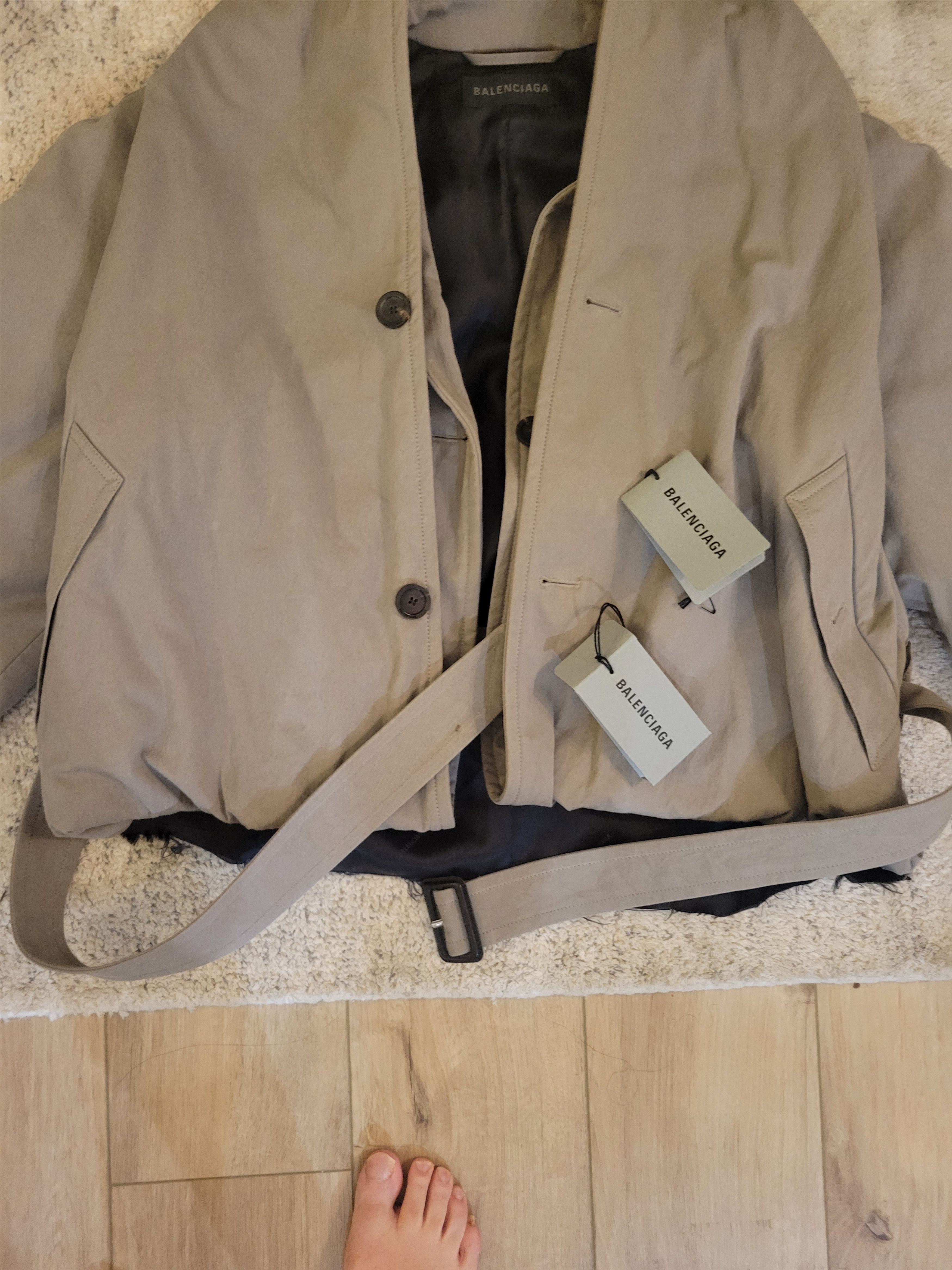 Balenciaga Flipped hooded trench Size XS / US 0-2 / IT 36-38 - 11 Thumbnail