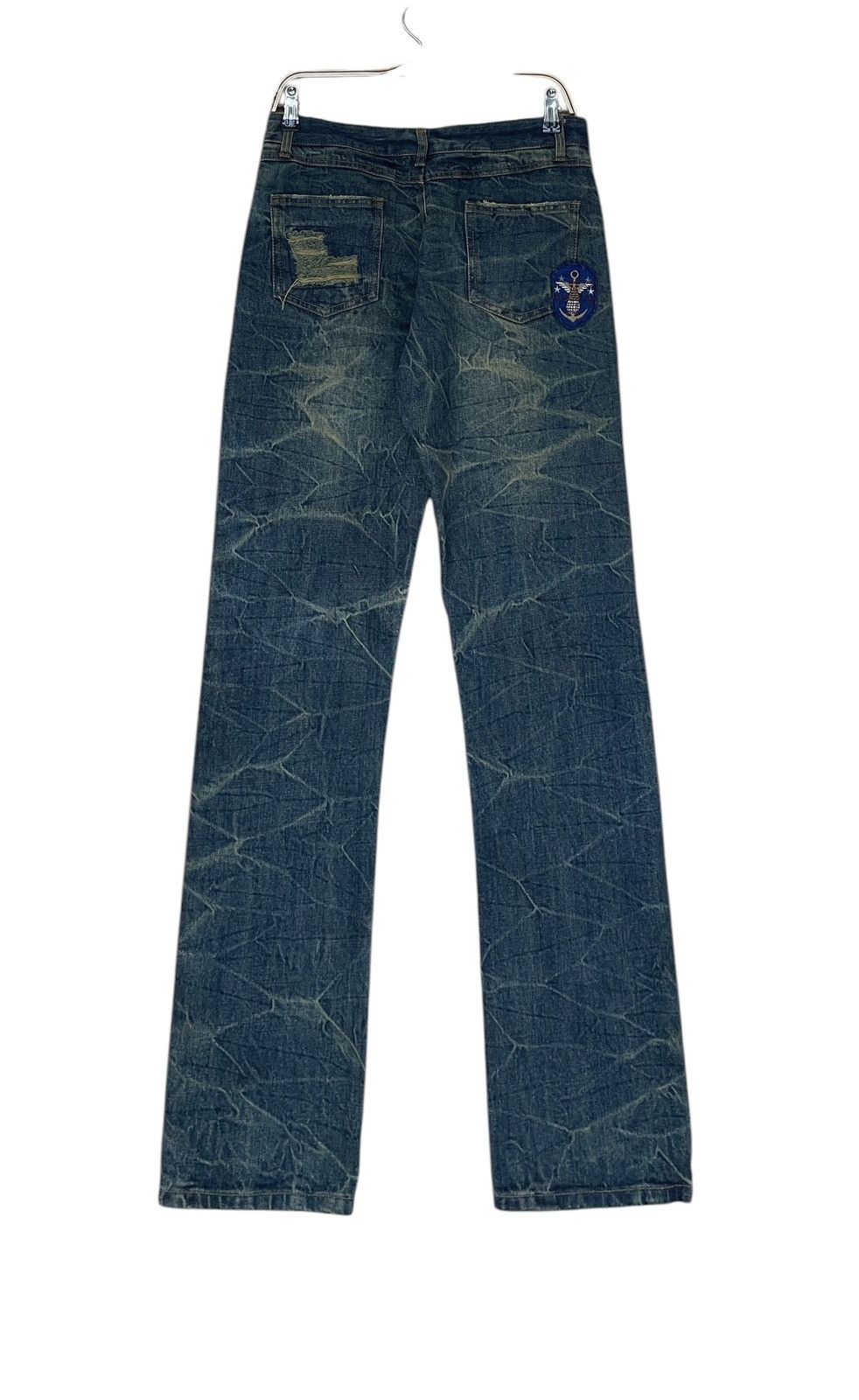 Japanese Brand Vintage Japanese Brand Patchwork Distressed Jeans 2000s Size US 29 - 2 Thumbnail