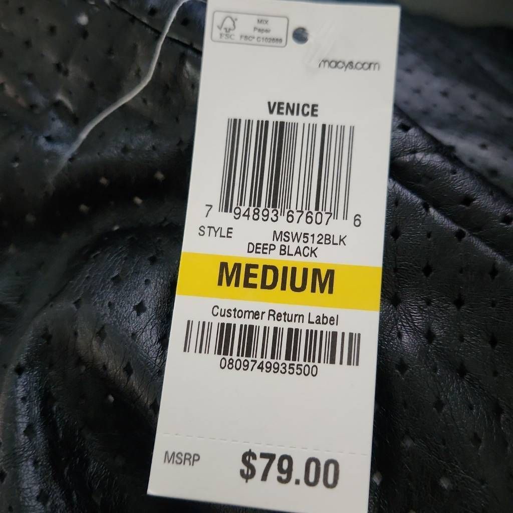 Bar III Bar III Women's Size Medium Black Perforated Faux Leather Sk Size 30" / US 8 / IT 44 - 3 Thumbnail