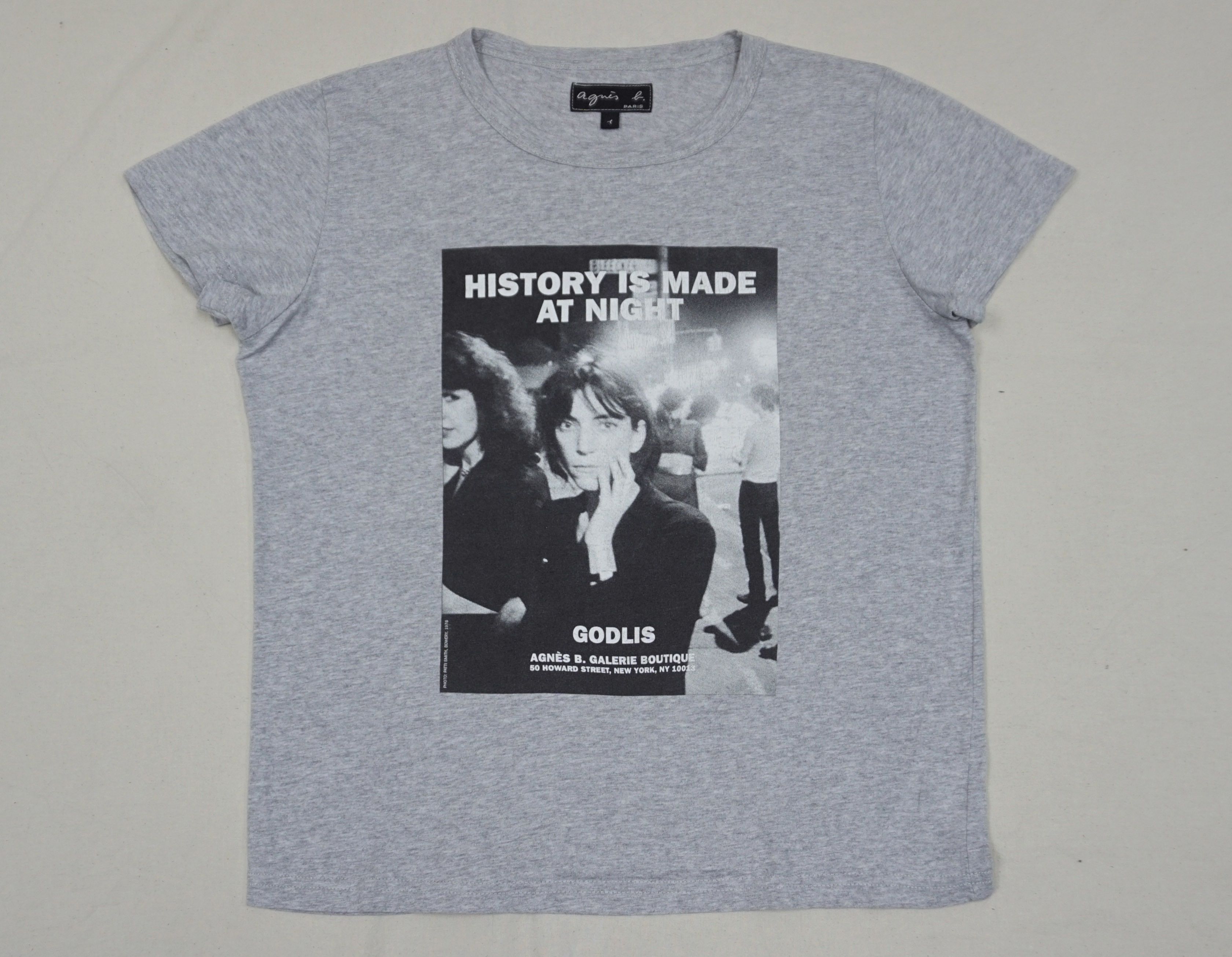 Vintage 00's Patti SmithxAgnes B "History is made at night" T-shirt Size S / US 4 / IT 40 - 1 Thumbnail